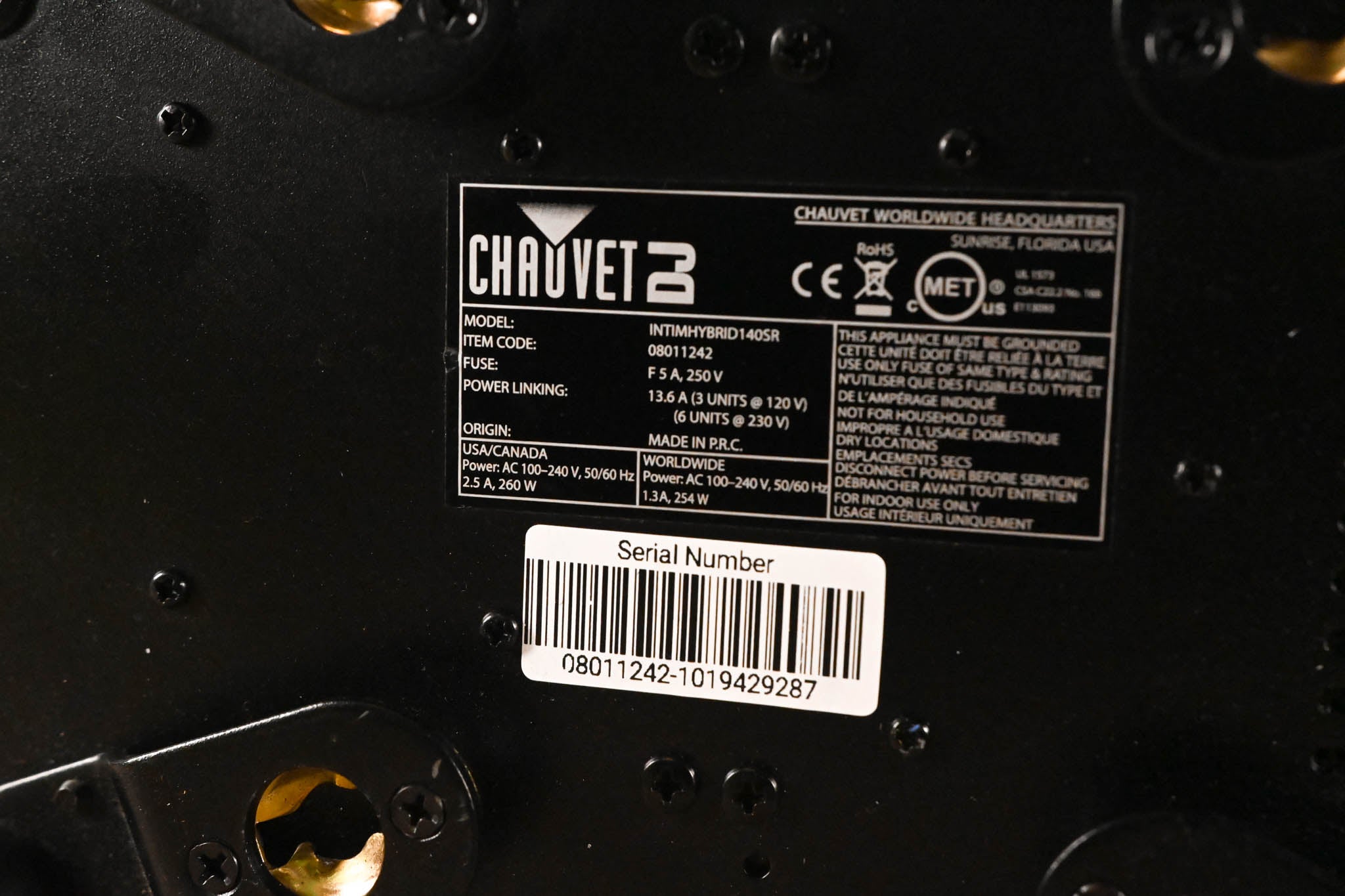 Chauvet Intimidator Hybrid 140SR Moving Head Lighting Fixture