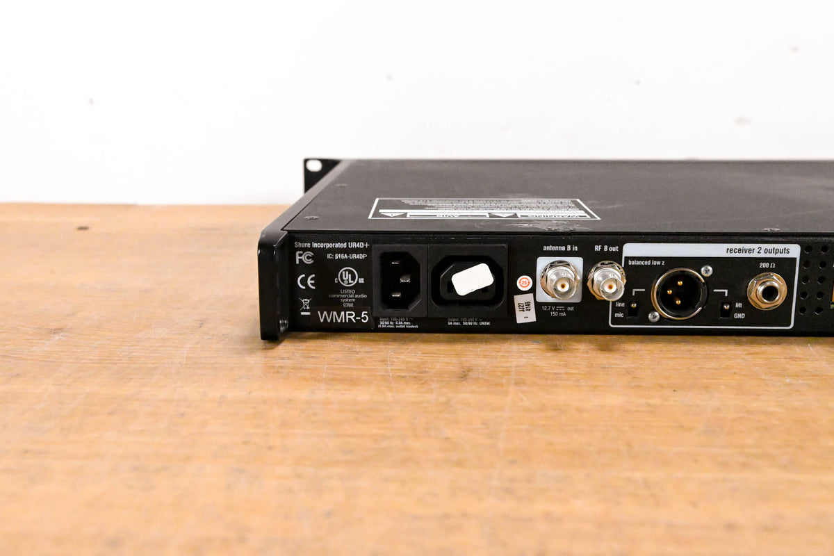 Shure UR4D+ Dual-Channel Wireless Receiver - G1 Band: 470-530 MHz