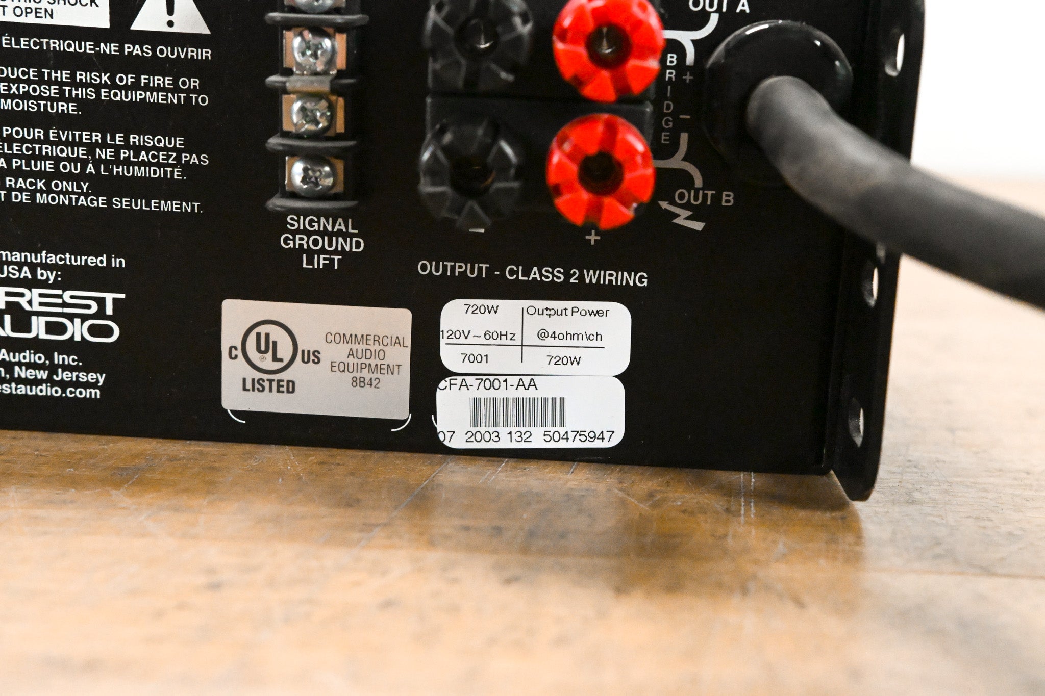 Crest Audio 7001 2-Channel Power Amplifier