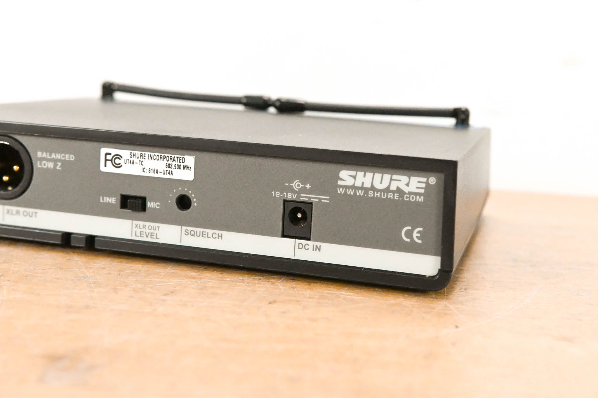 Shure UT4A-TC Single-Channel UHF Wireless Receiver - 603.9 MHz (NO PSU)