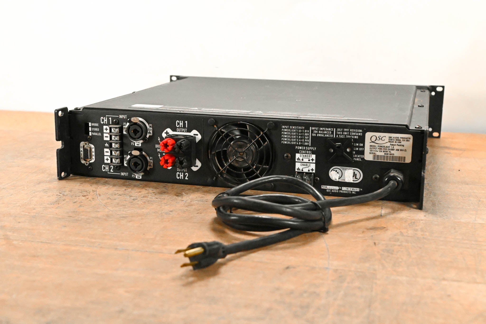 QSC PowerLight 1.8 2-Channel Power Amplifier CG01SH4