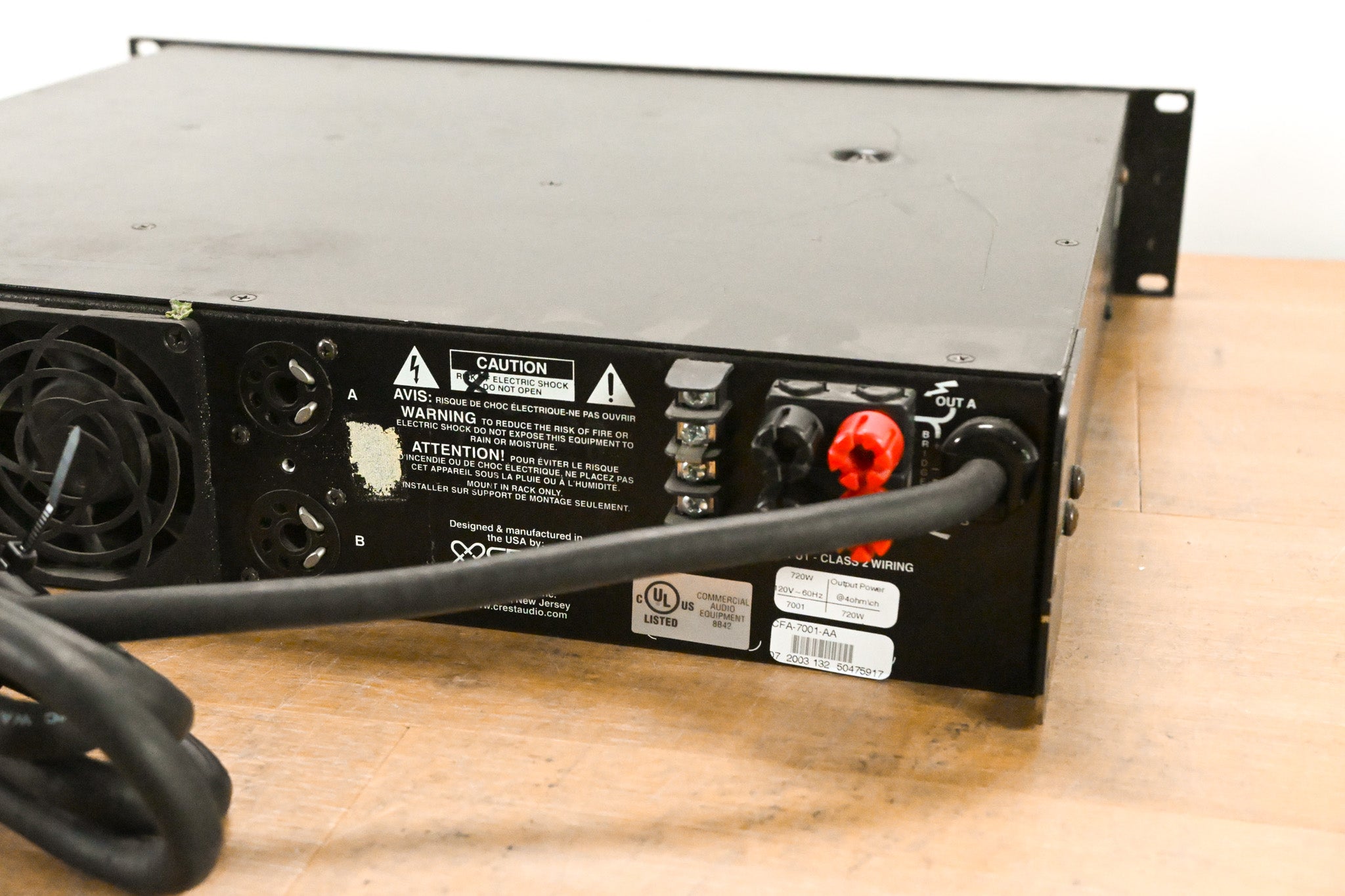 Crest Audio 7001 2-Channel Power Amplifier
