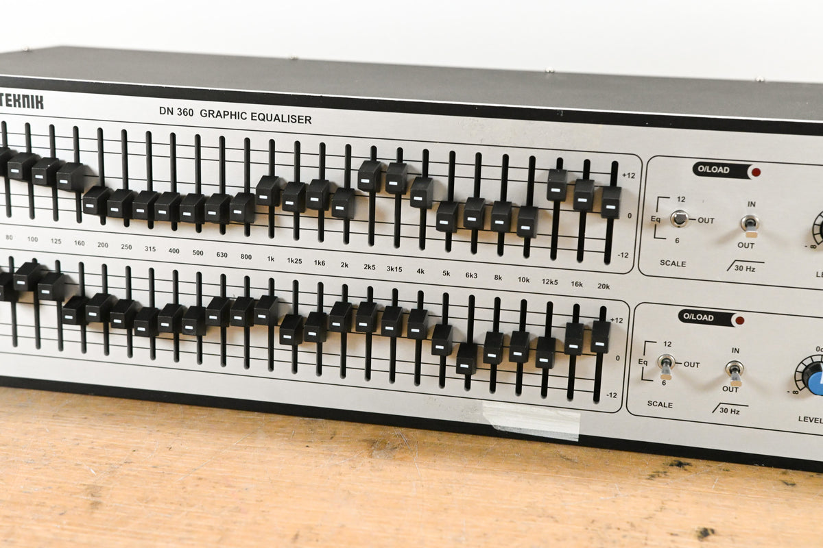 Klark Teknik DN360 2-Channel 30-Band 1/3 Octave Analog Graphic Equalizer