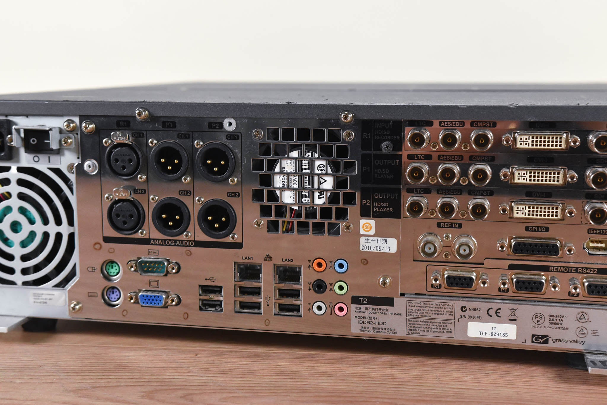 Grass Valley T2 iDDR2-HDD Intelligent Digital Disk Recorder CG00ZZP