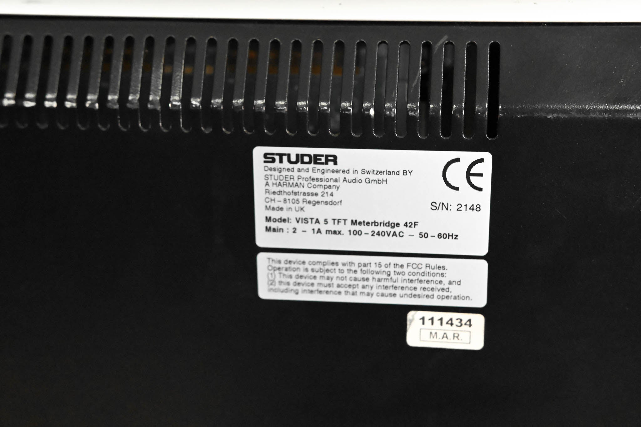 Studer Vista 5 M3 Digital Mixing Console