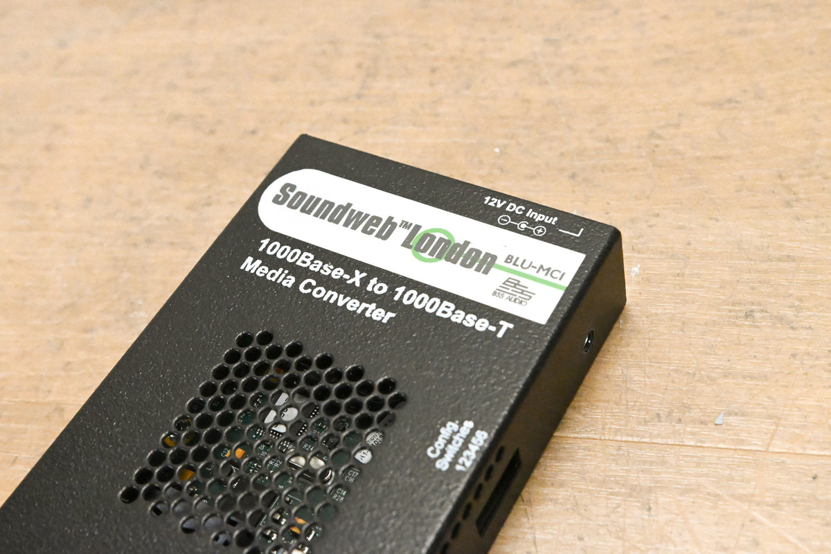 BSS Soundweb London BLU-MC1 1000Base-X to 1000Base-T Converter (NO PSU)