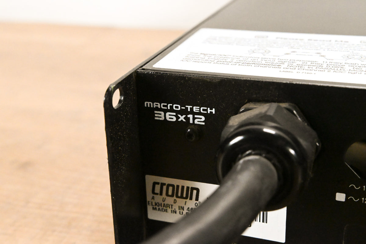Crown Macro-Tech 36x12 2-Channel Power Amplifier