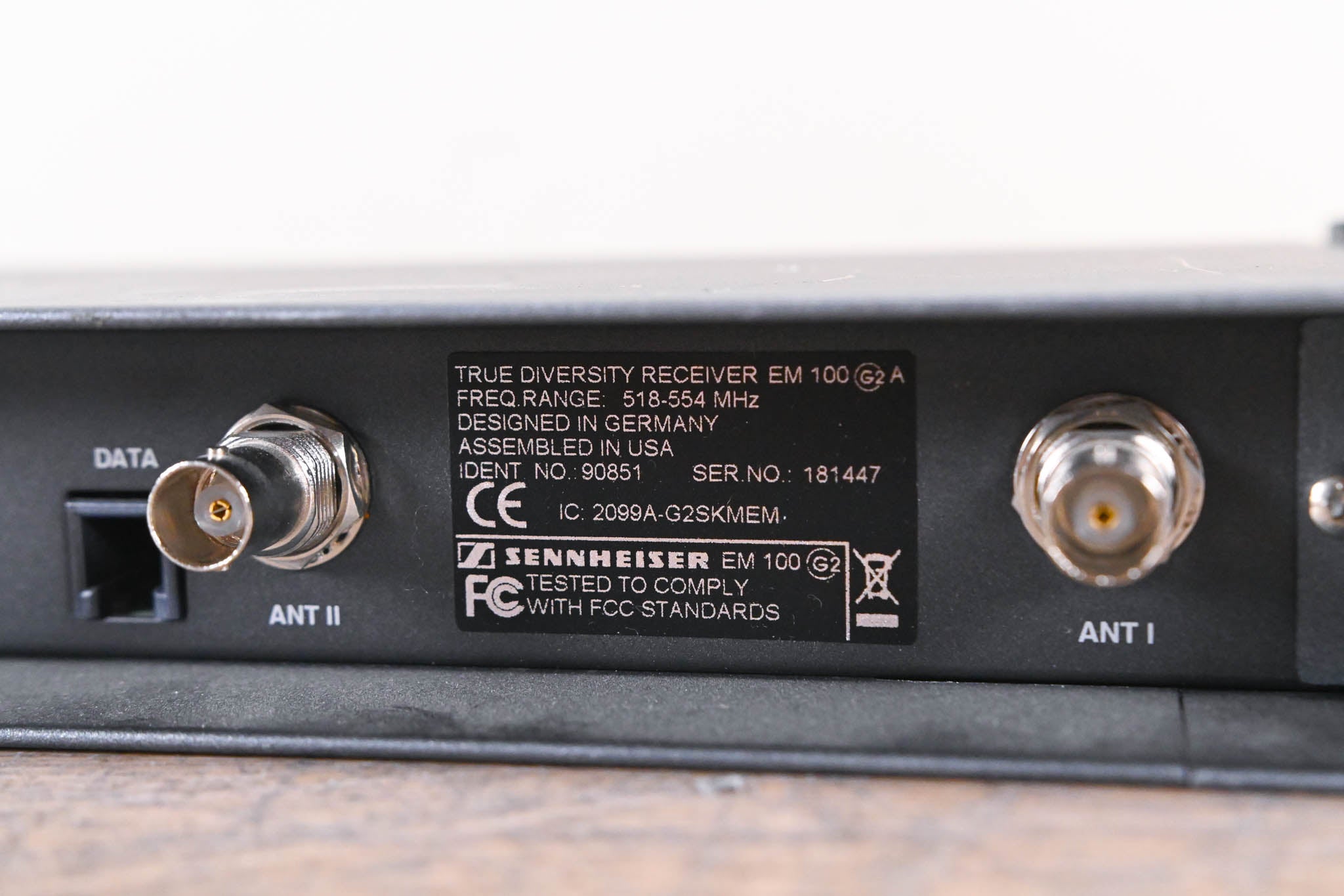 Sennheiser EM 100 G2 Wireless Receiver - 518-554 MHz (NO POWER SUPPLY)