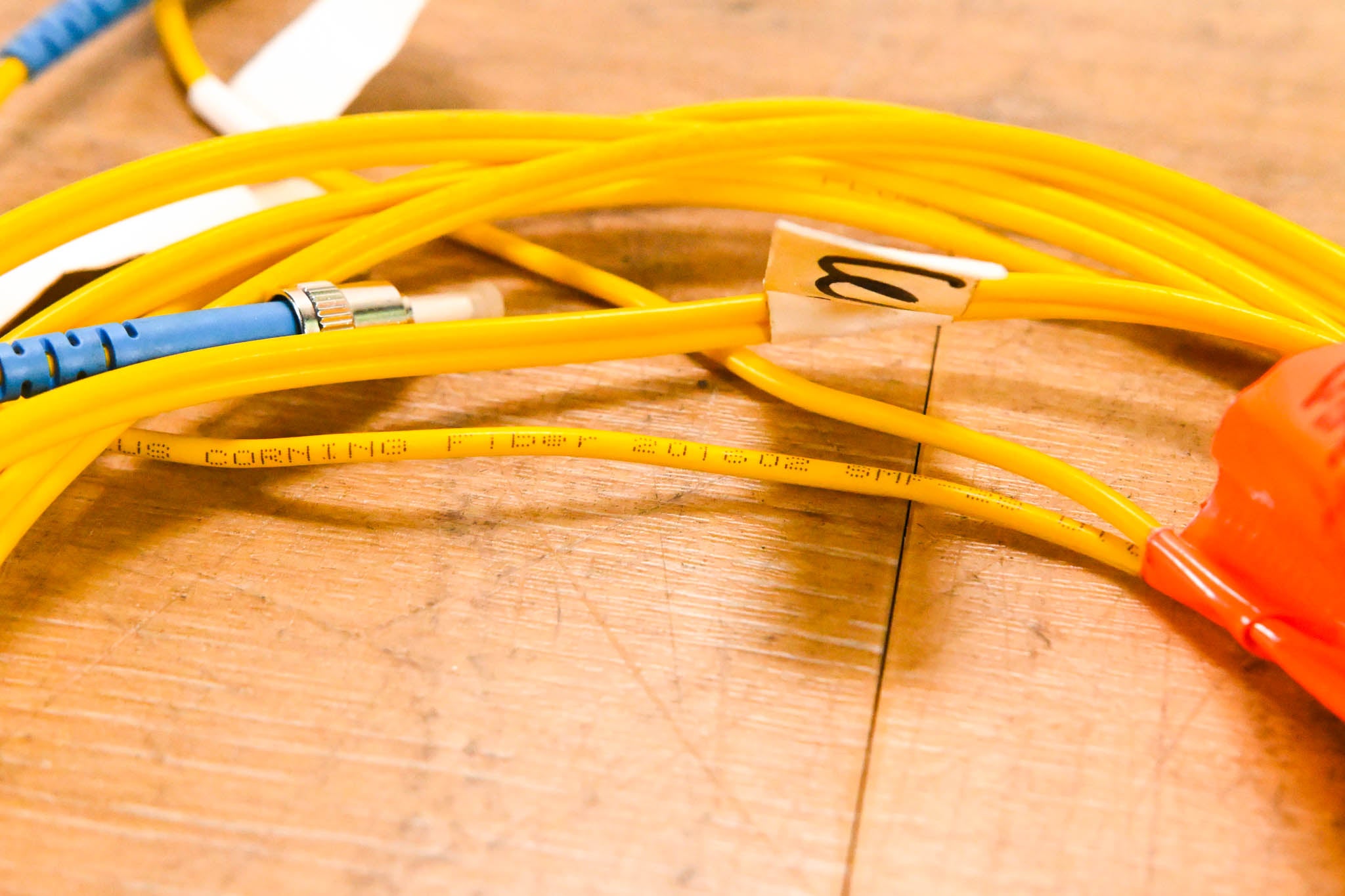 Corning ST-ST Single Mode Duplex Fiber Optic Patch Cable - 10'