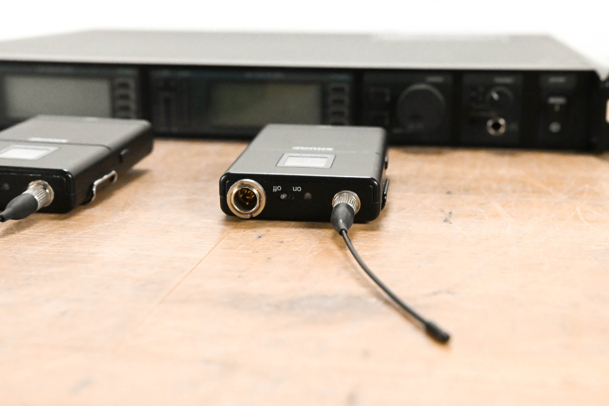 Shure UR4D Wireless Receiver w/ two UR1 Bodypack Transmitters - H4 Band