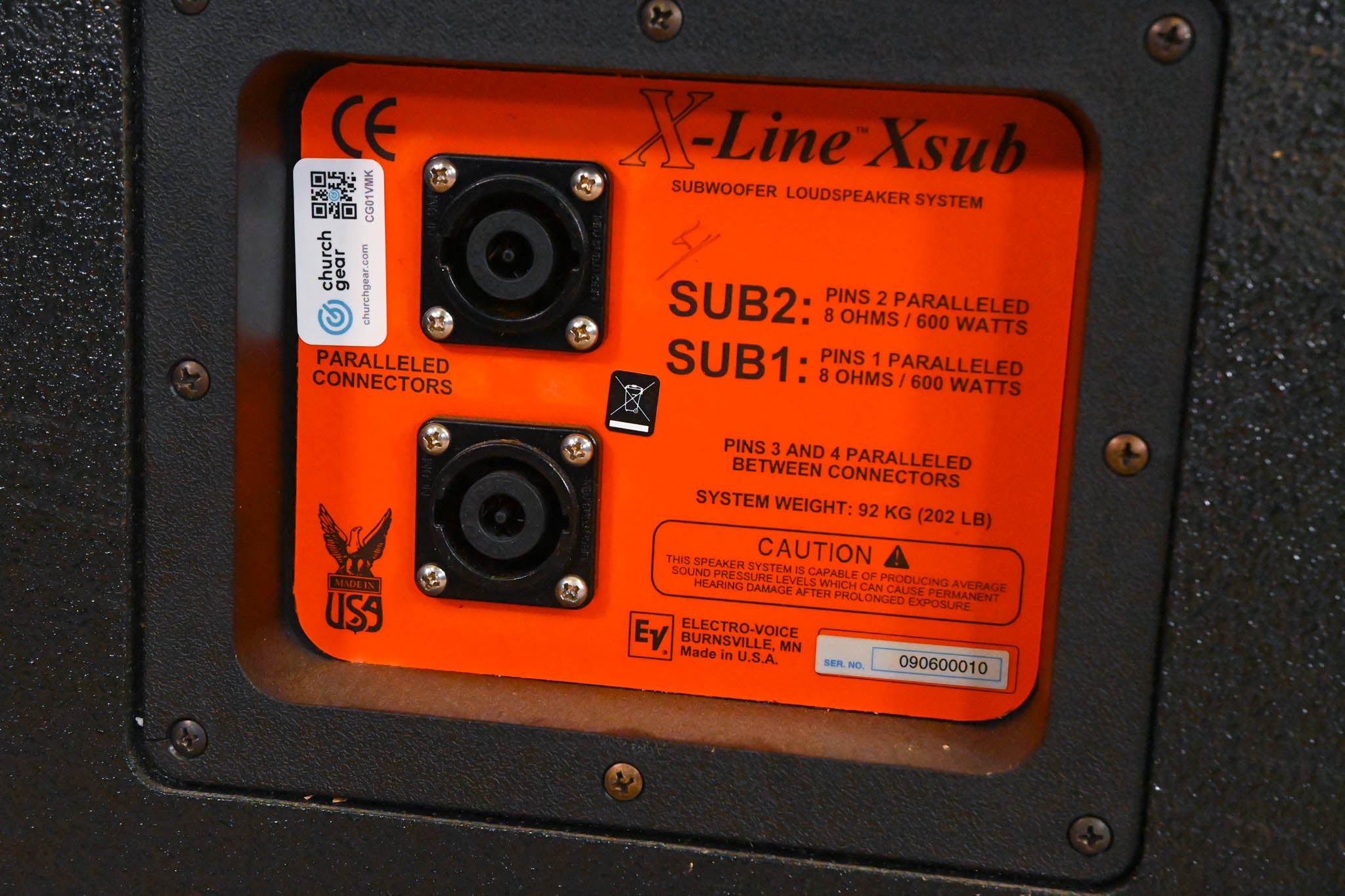 Electro-Voice (EV) Xsub Dual 18" 1200W Subwoofer