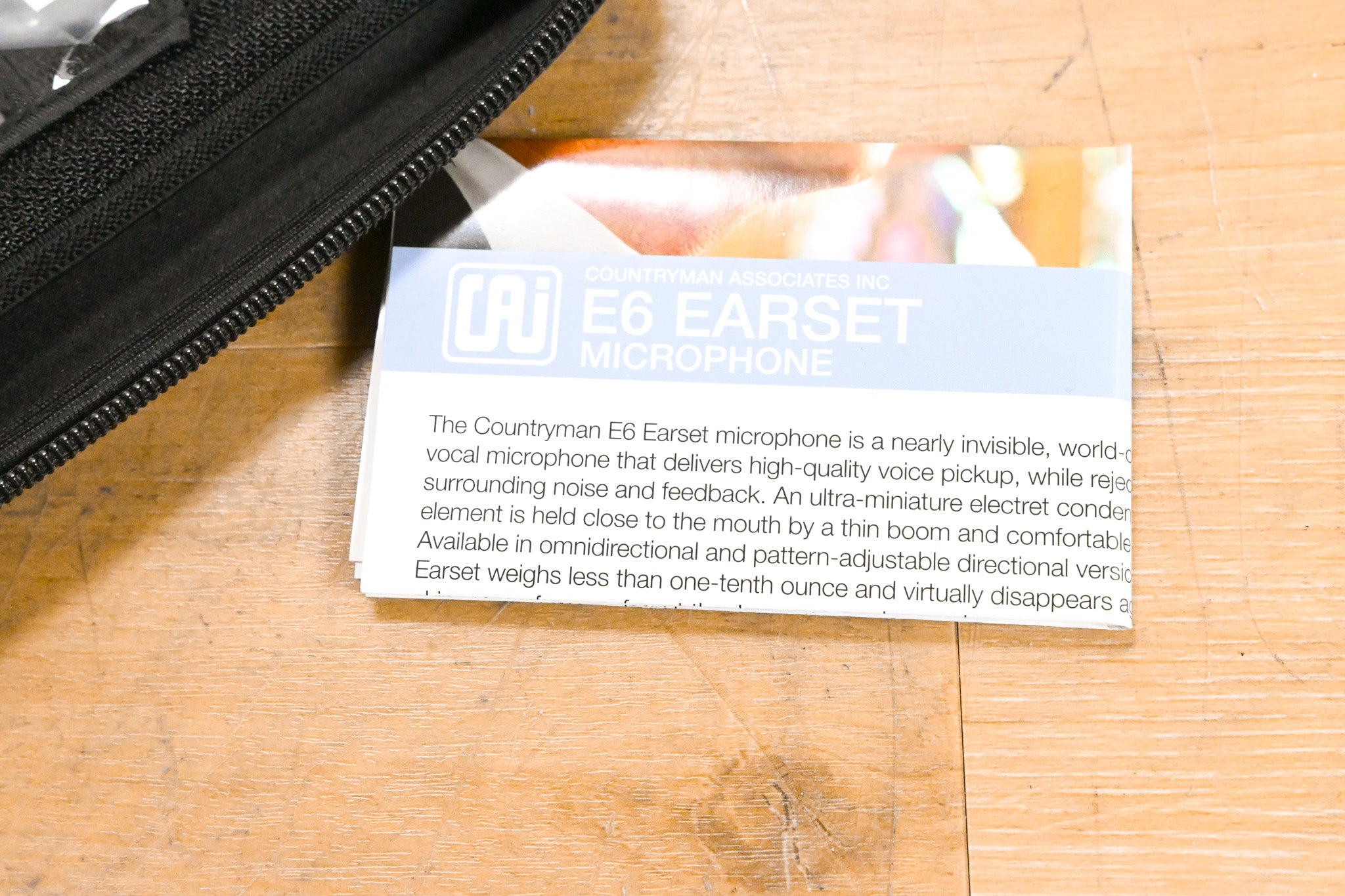 Countryman E6 Omnidirectional Earset Microphone w/ E6CABLEL1SR Cable
