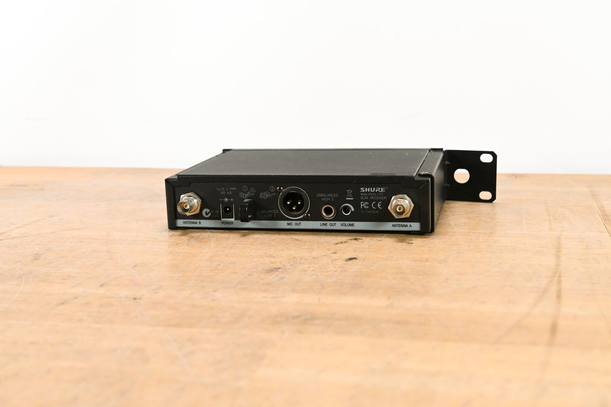 Shure SLX4 Wireless Receiver - H5 Band: 518-542 MHz (NO POWER SUPPLY)