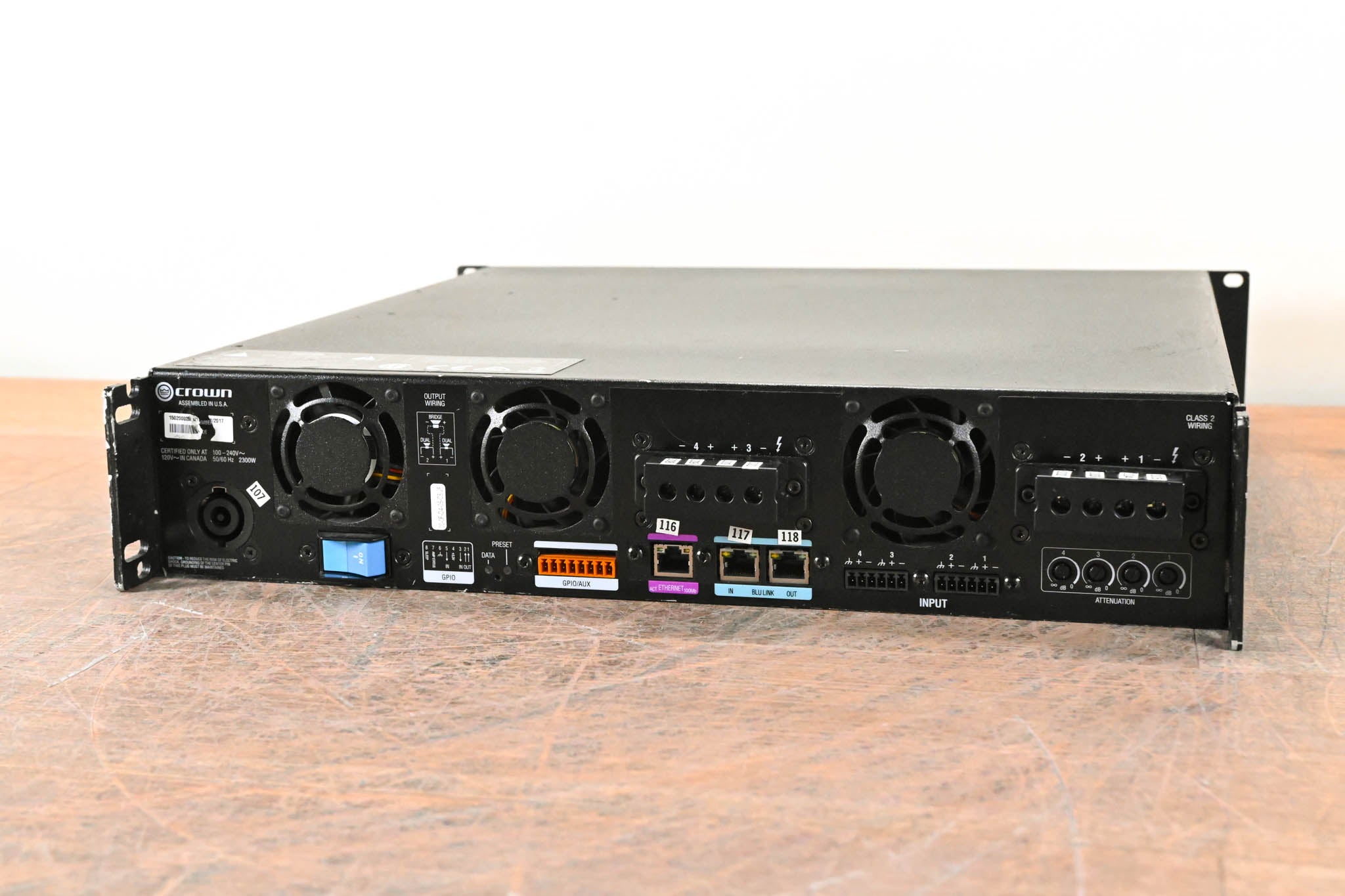 Crown DCi 2|2400N 2-Channel, 2400W @ 4 ohms Power Amplifier w/ BLU link