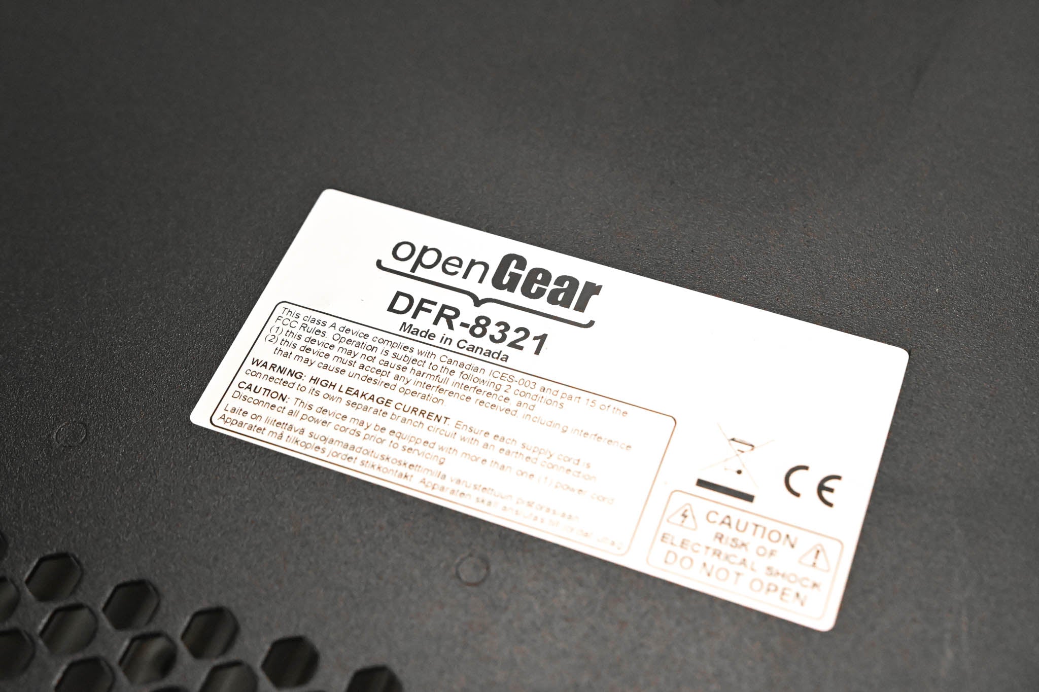 Blackmagic Design DFR-8321 OpenGear Module Frame