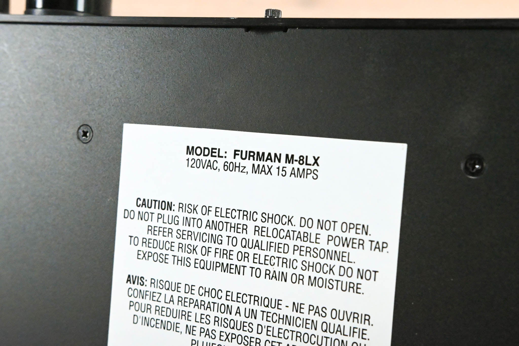 Furman M-8Lx 15A Merit Series Power Conditioner with Lights