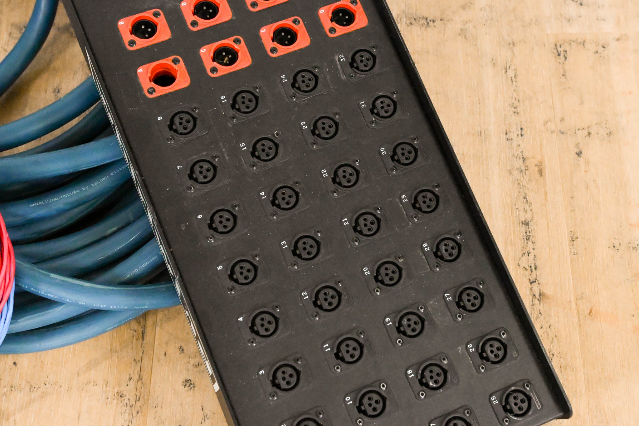 Whirlwind 32x8 XLR Stage Snake - 100ft