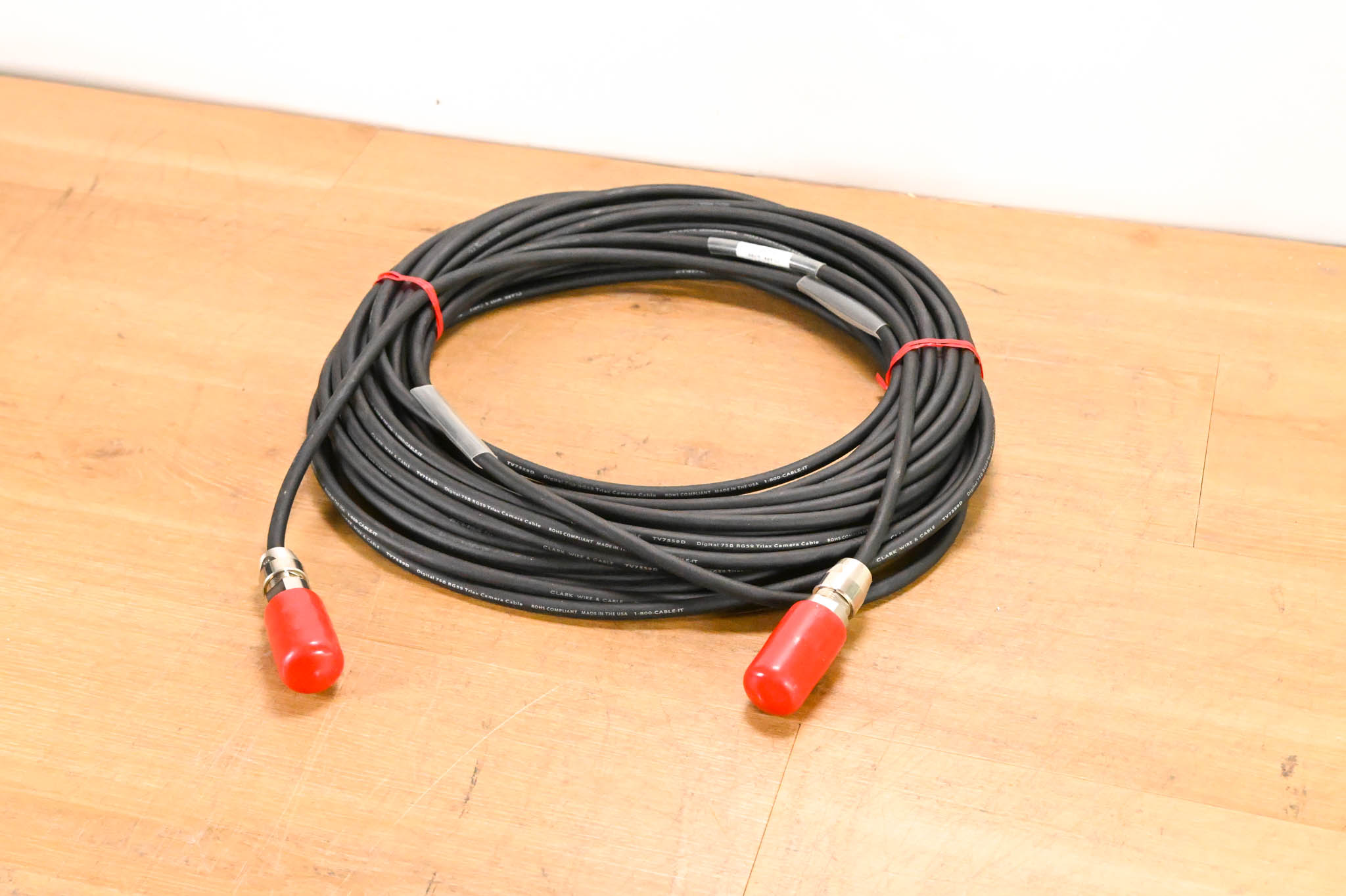 Clark Wire & Cable TV7559D RG59 Triax Broadcast Camera Cable - 75'