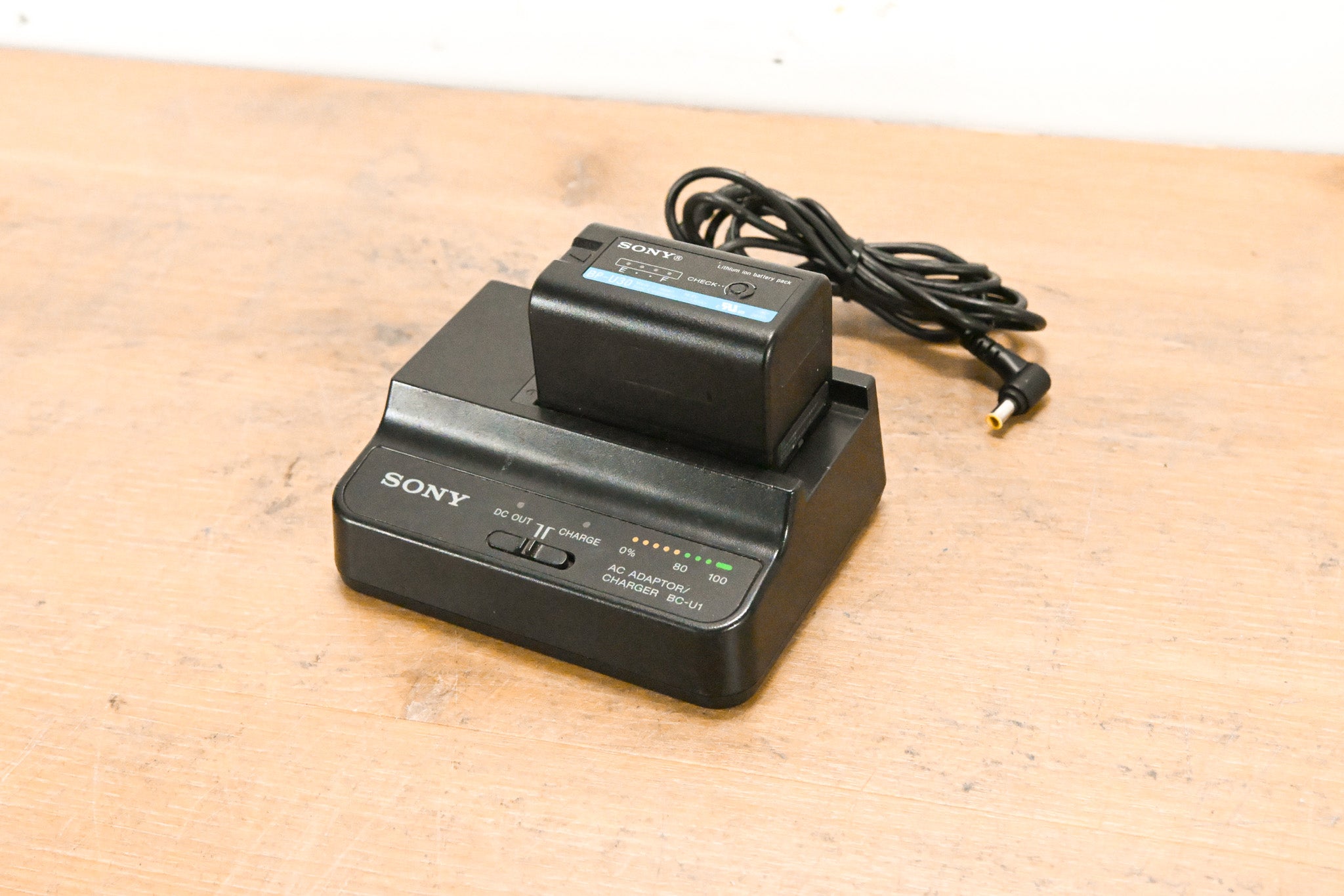 Sony BC-U1 AC Adapter/Charger with BP-U30 Battery (NO POWER SUPPLY)