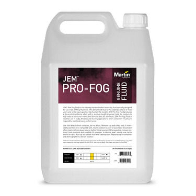 MARTIN PRO JEM Pro-Fog Fluid, (JEMPROFOGFLUID4X5)