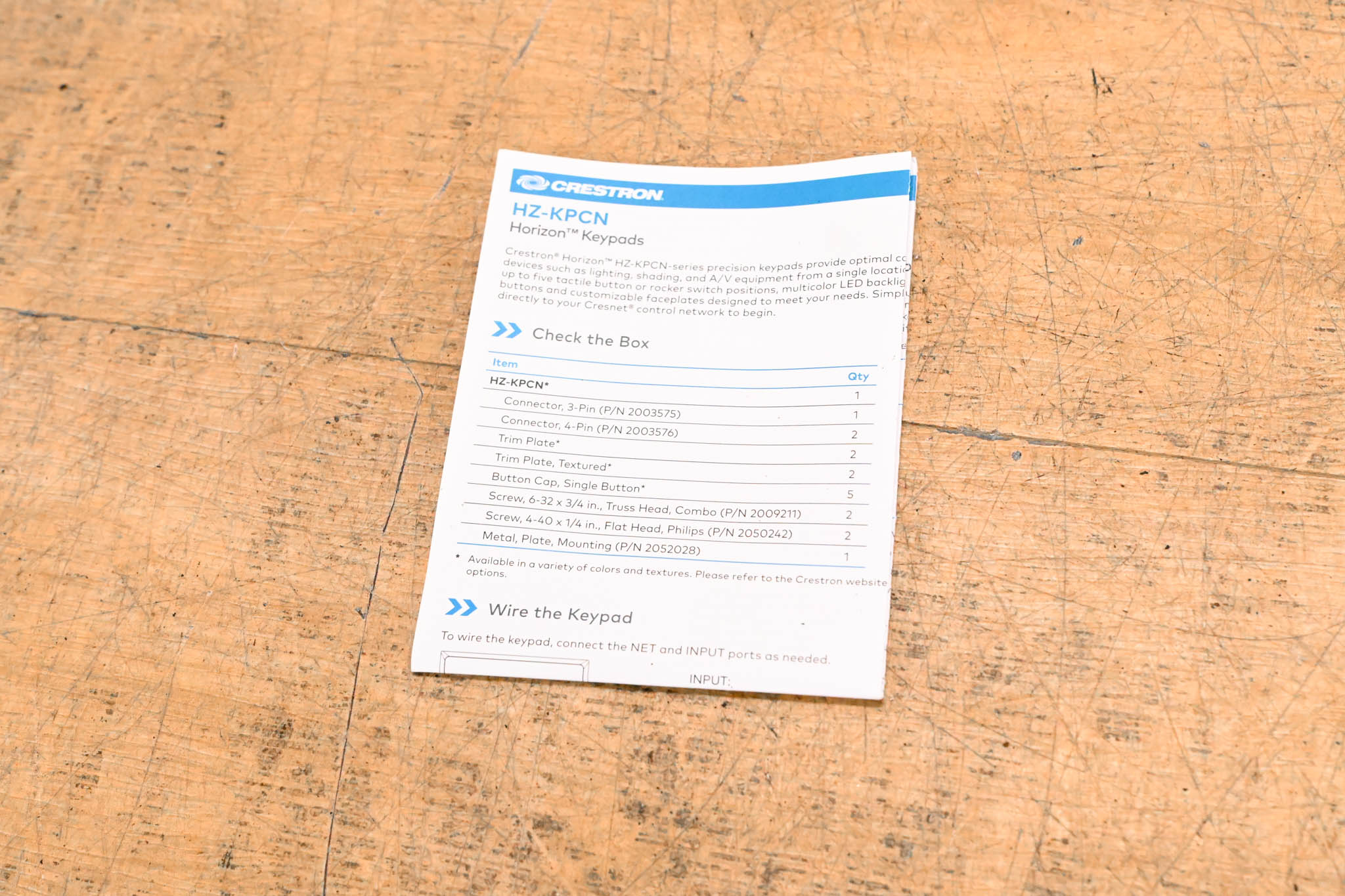 Crestron HZ-KPCN-W Horizon Communications Keypad - White