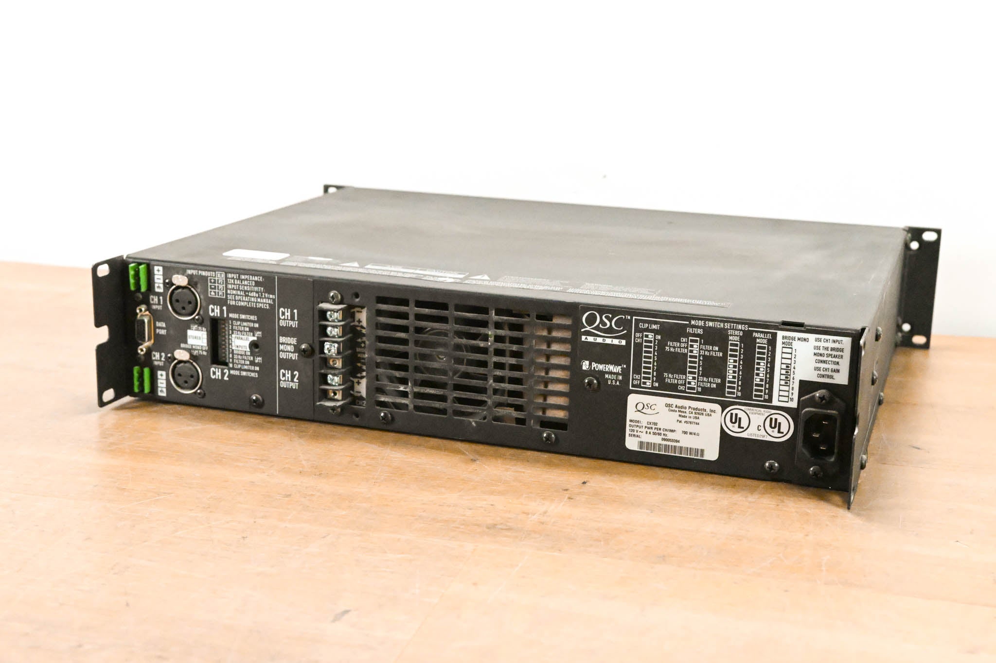 QSC CX702 2-Channel 700W Power Amplifier
