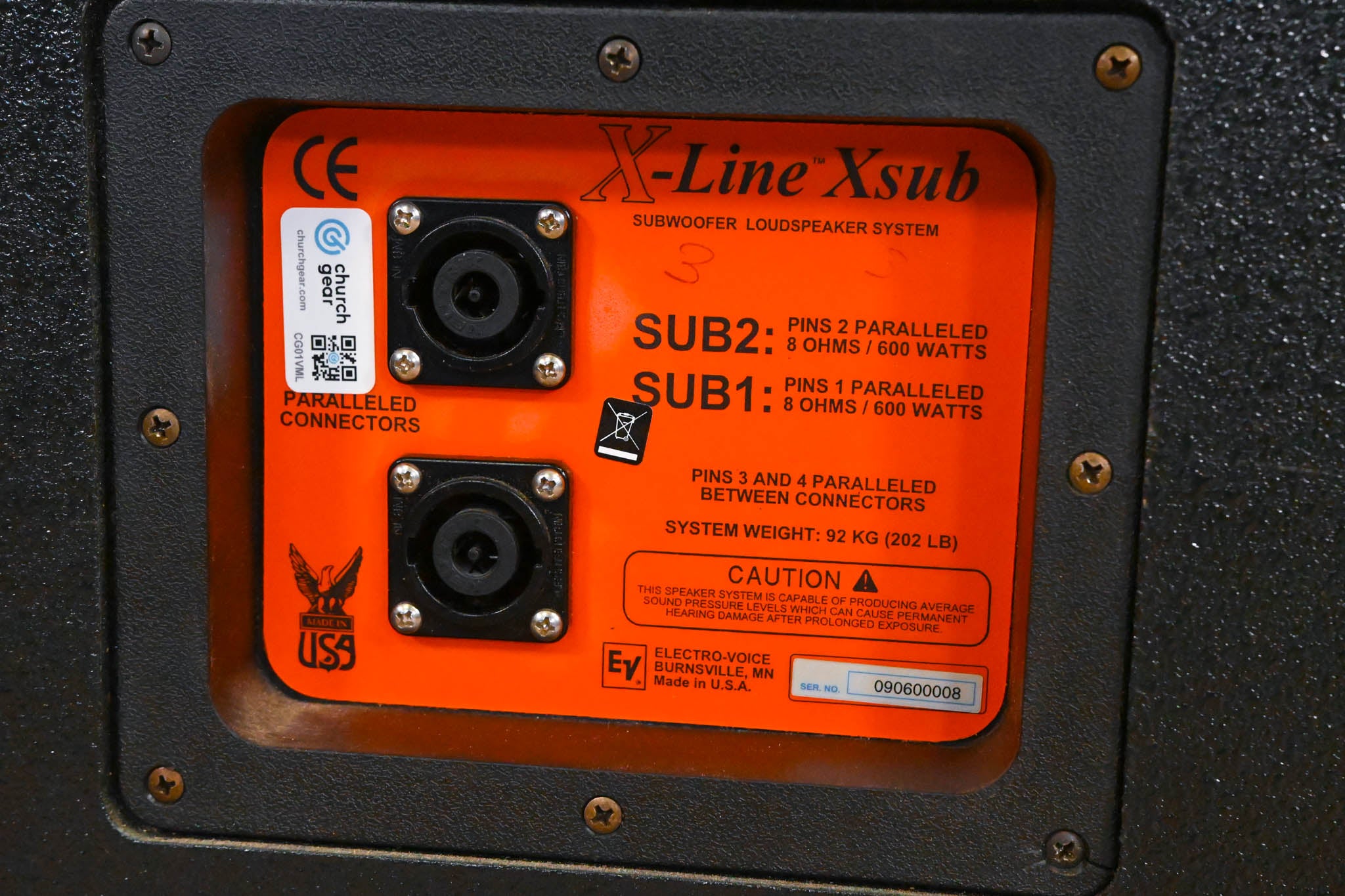 Electro-Voice (EV) Xsub Dual 18" 1200W Subwoofer