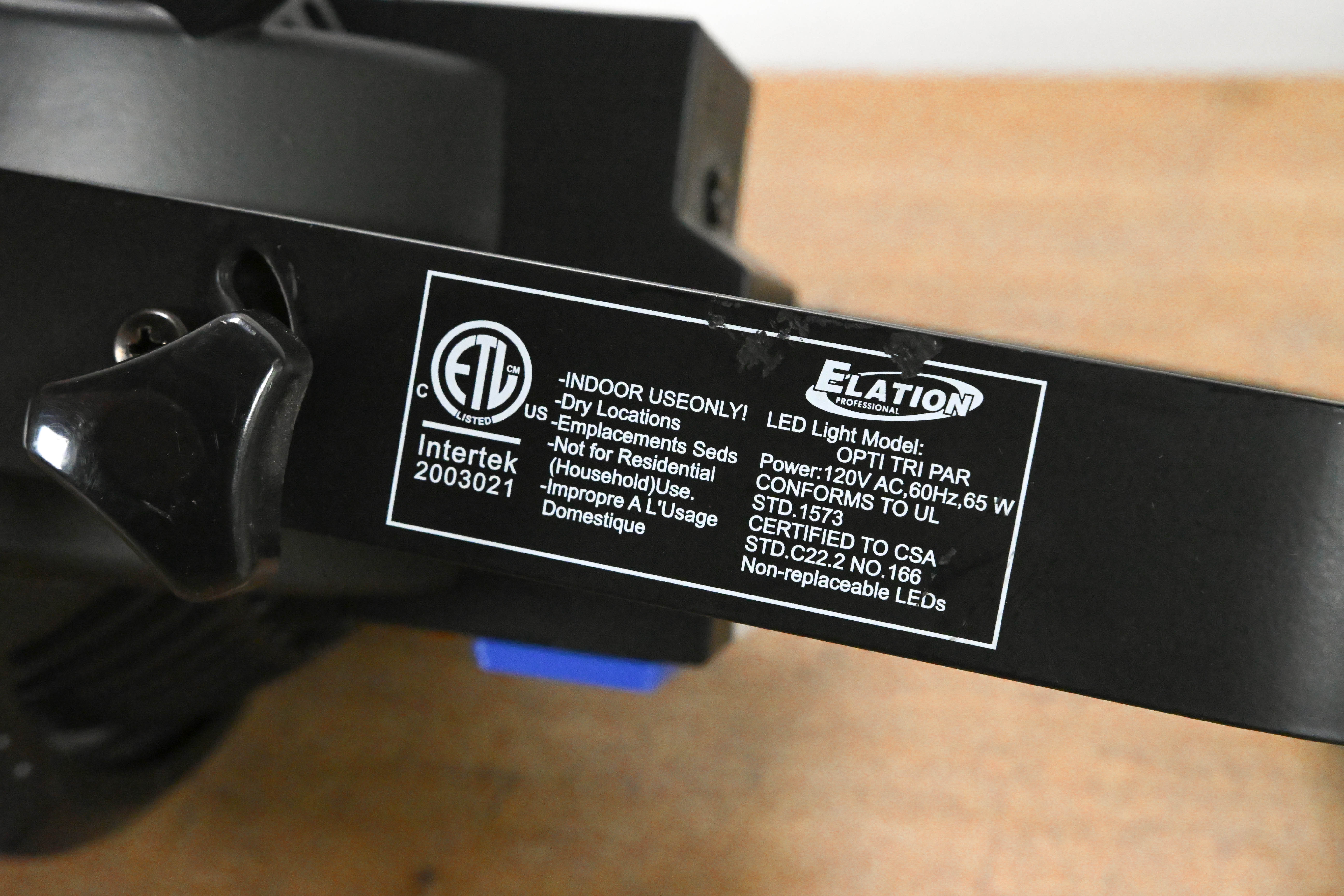 Elation OPTI TRI PAR 18 x 3W Tri Color LED Par
