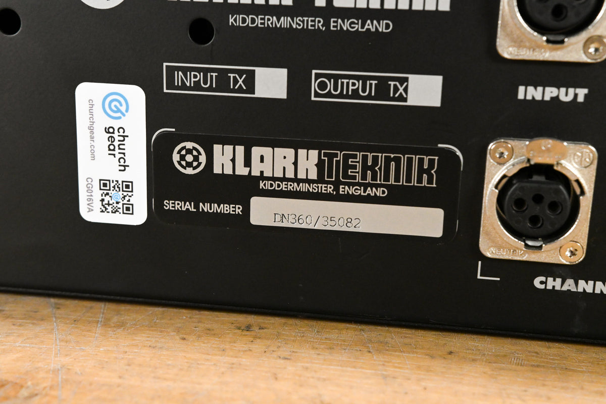 Klark Teknik DN360 2-Channel 30-Band 1/3 Octave Analog Graphic Equalizer