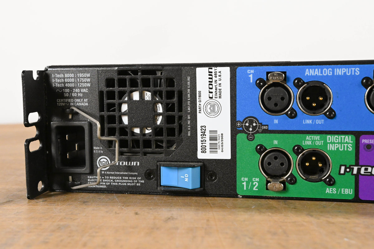 Crown I-Tech 6000 2-Channel Power Amplifier