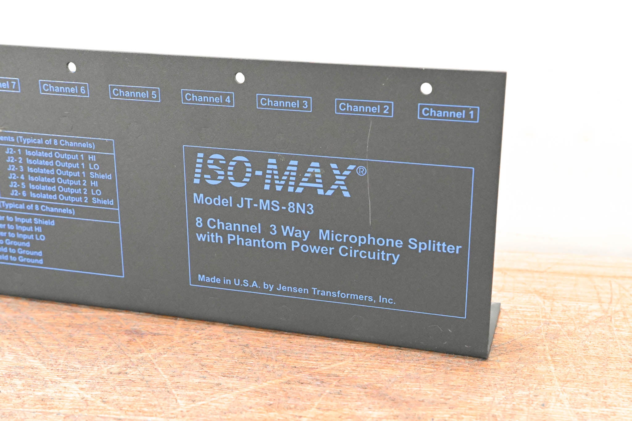 Jensen JT-MS-8N3 8-CH 3-Way Mic Splitter with Phantom Power Circuitry