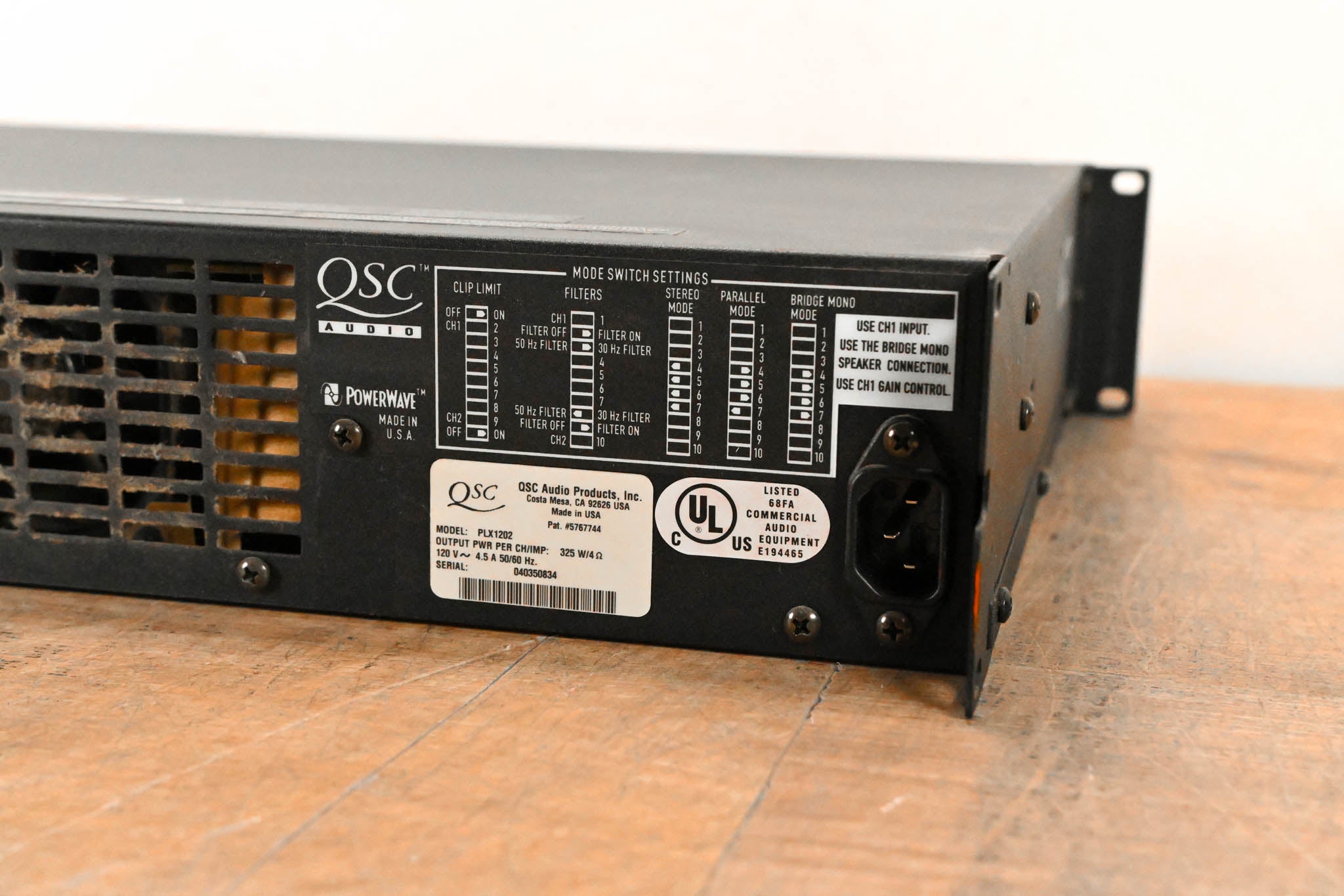 QSC PLX1202 2-Channel Power Amplifier