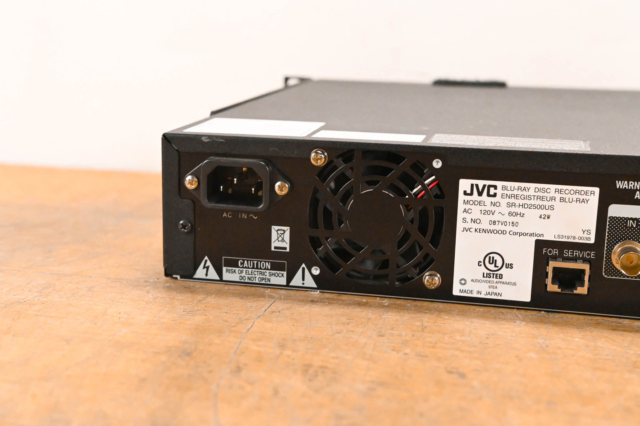 JVC SR-HD2500US Blu-Ray Disc & HDD Recorder with HD-SDI