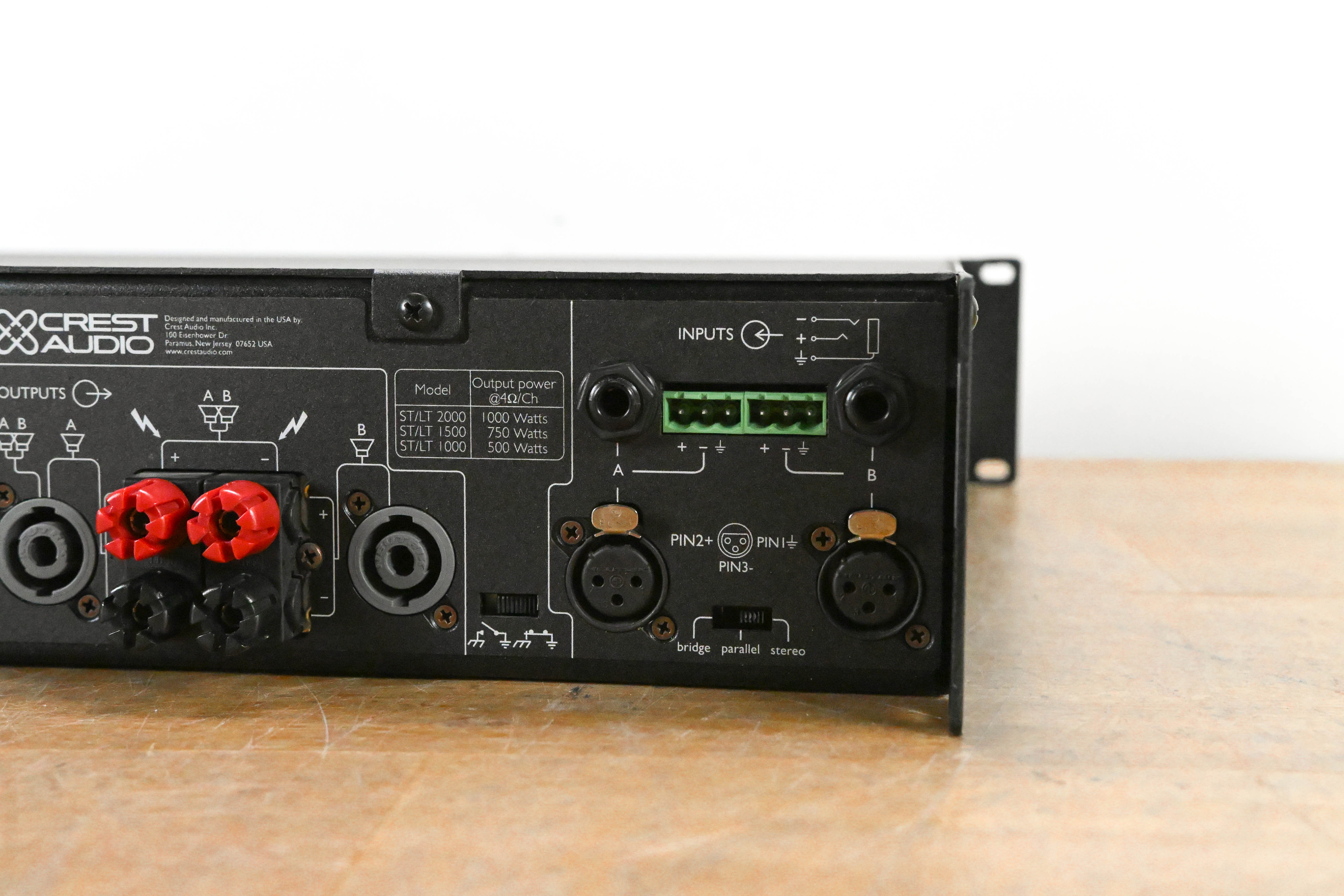 Crest Audio LT1000 2-Channel Power Amplifier