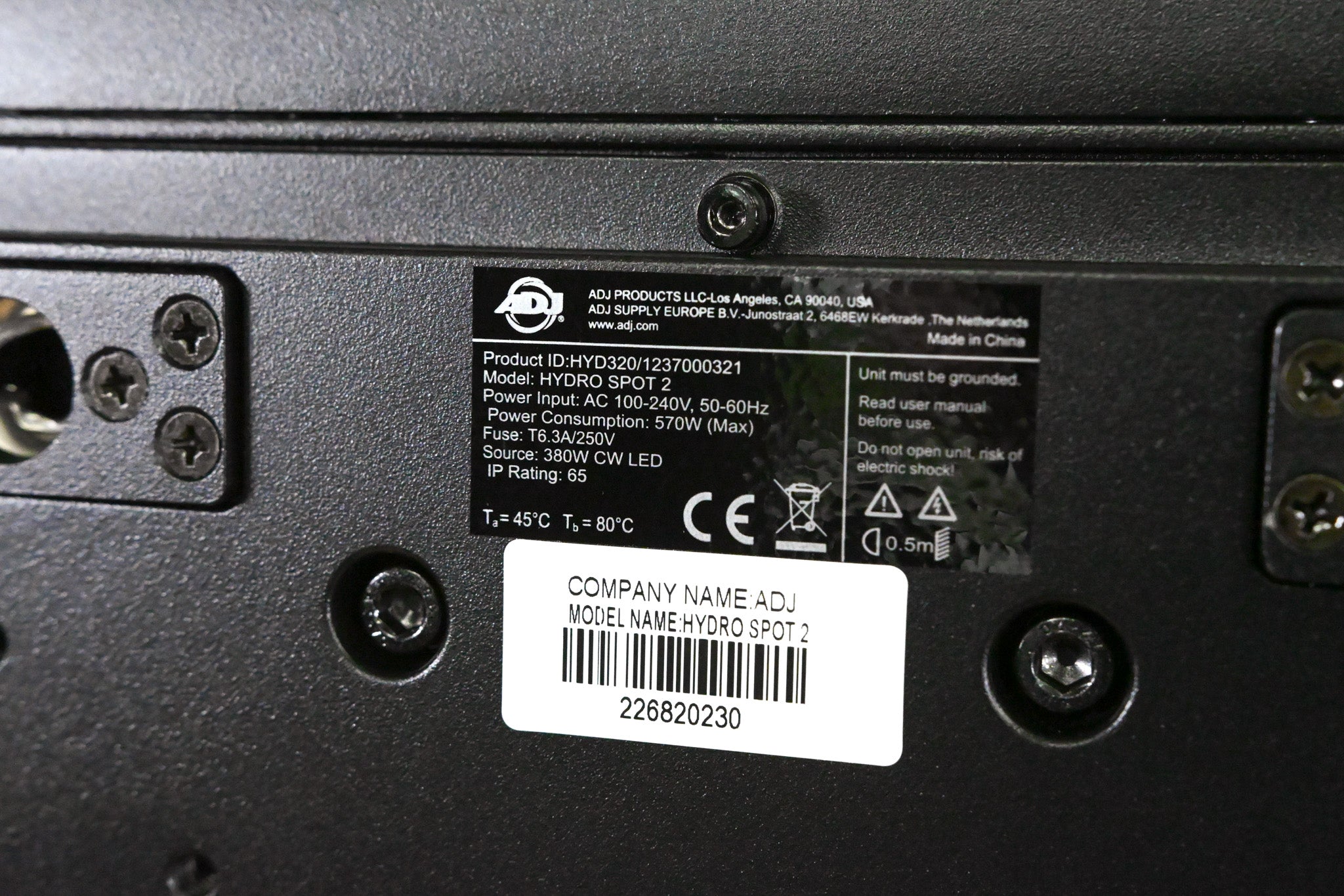 ADJ Hydro Spot 2 380W IP65 LED Moving Head Spot