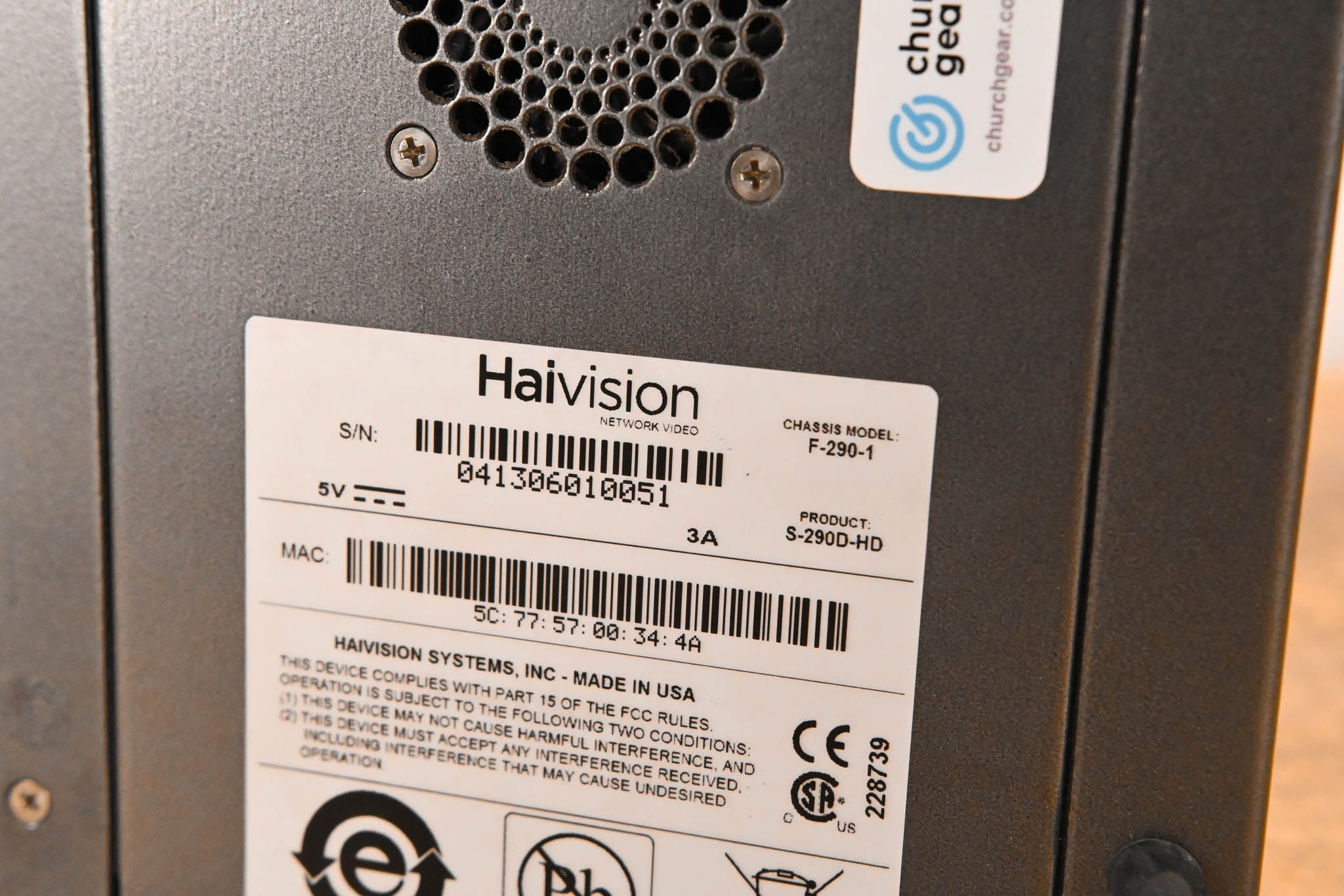 HaiVision S-290D-HD Makito Decoder Appliance (NO POWER SUPPLY)