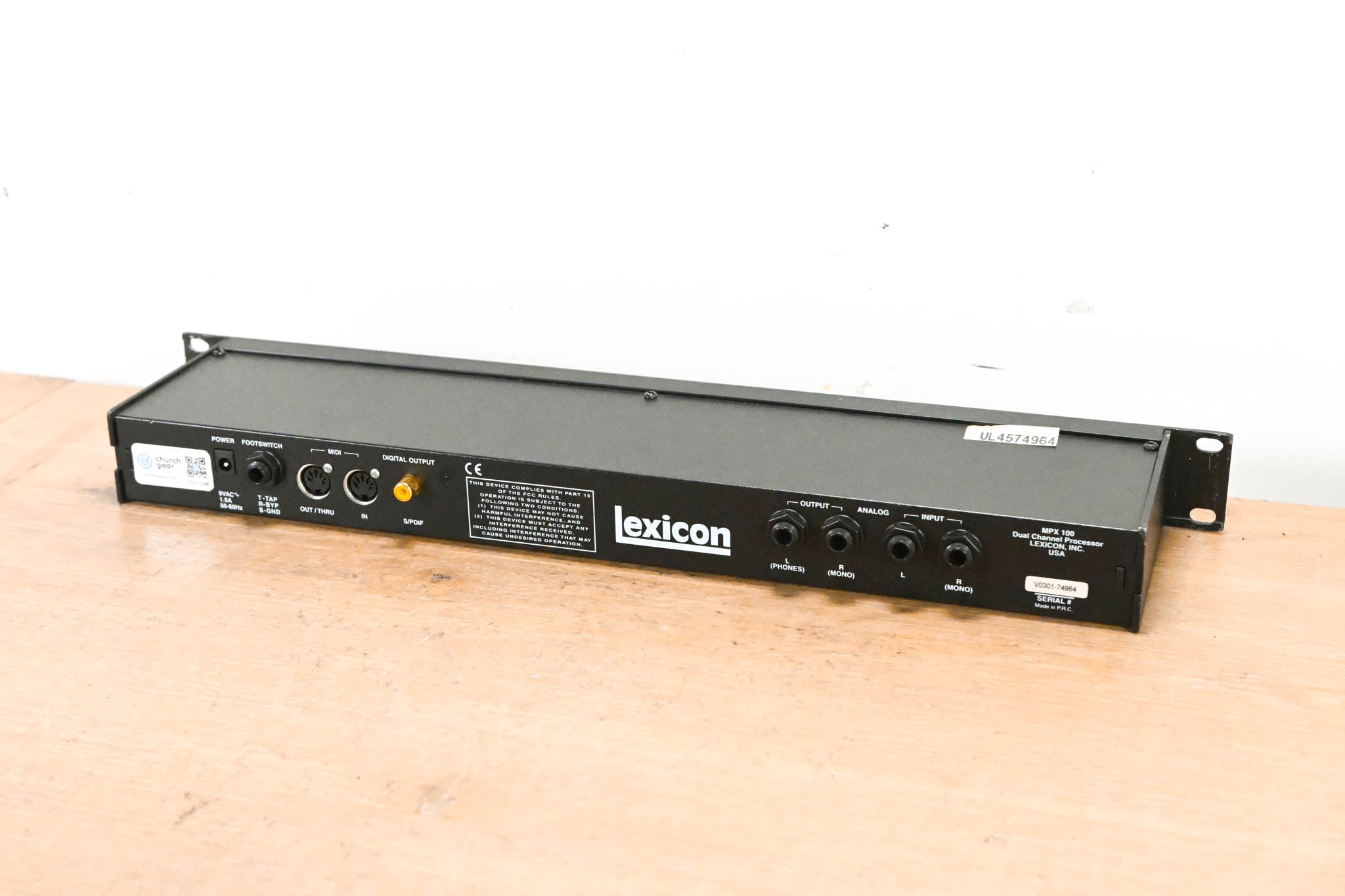 Lexicon MPX 100 Dual-Channel Effects Processor (NO POWER SUPPLY)