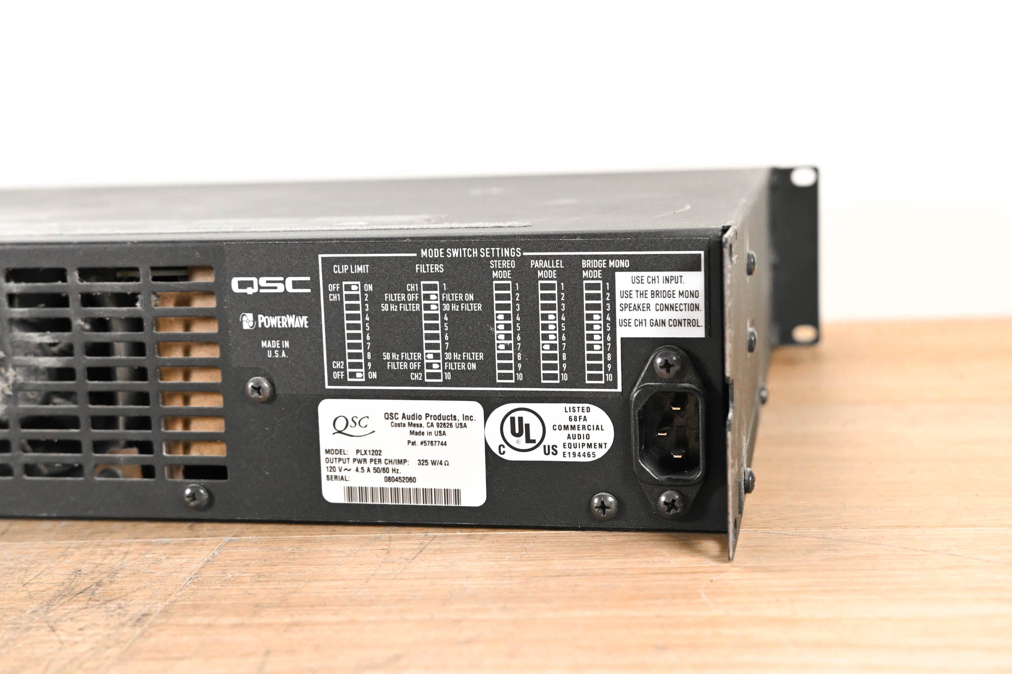 QSC PLX1202 2-Channel Power Amplifier