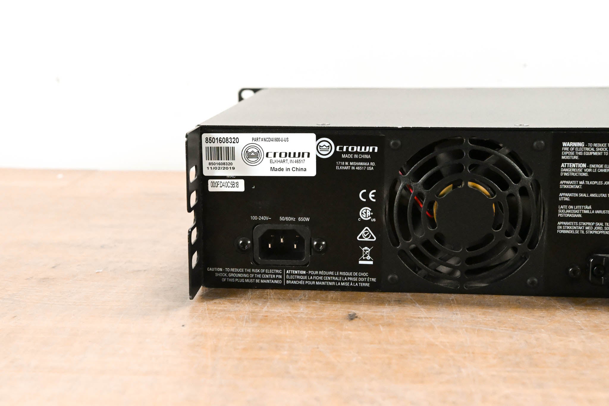 Crown CDi 4|600 4-Channel DriveCore Series Power Amplifier