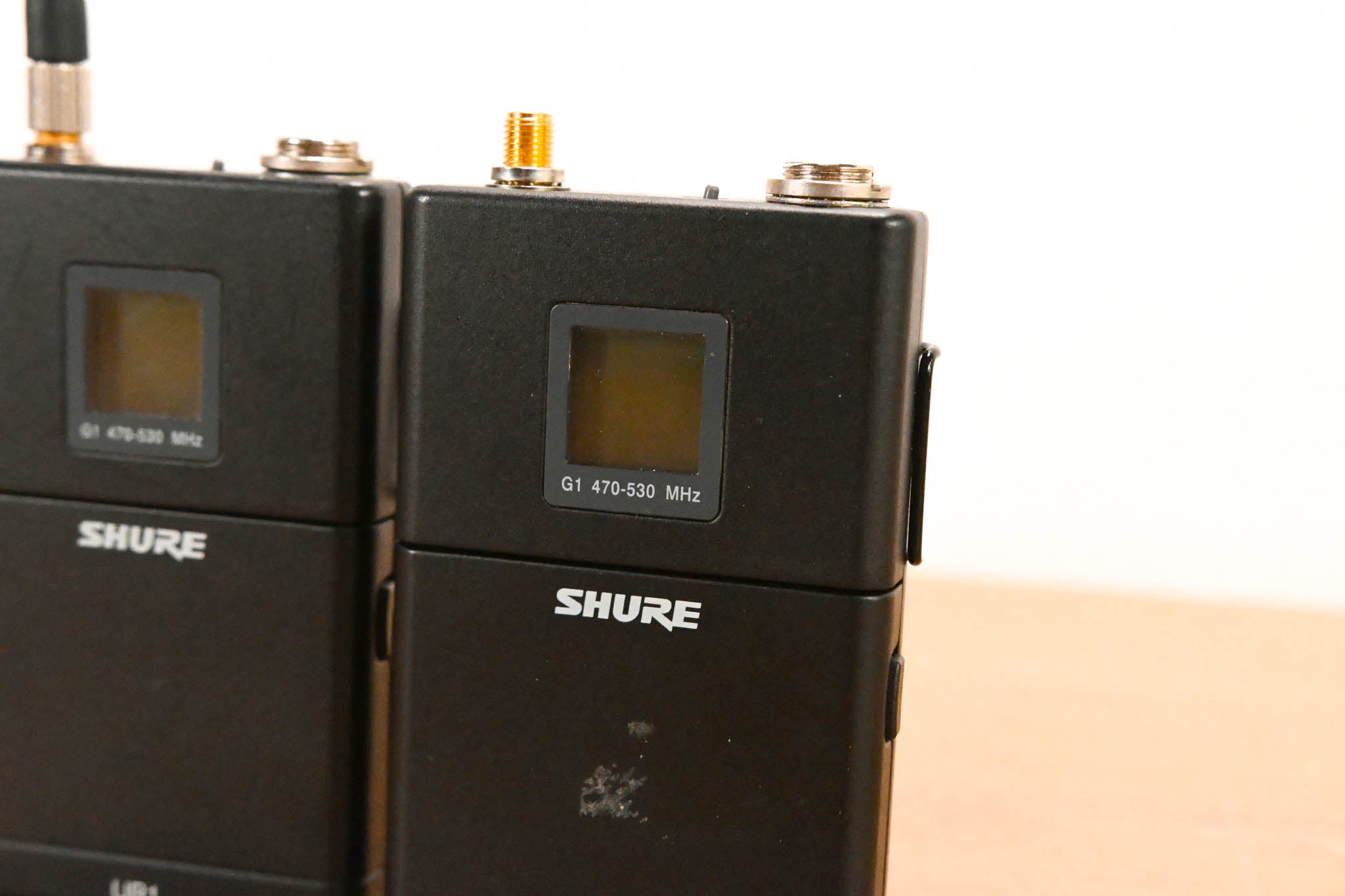 Shure UR4D Dual Wireless Receiver with two UR1 Bodypacks - G1