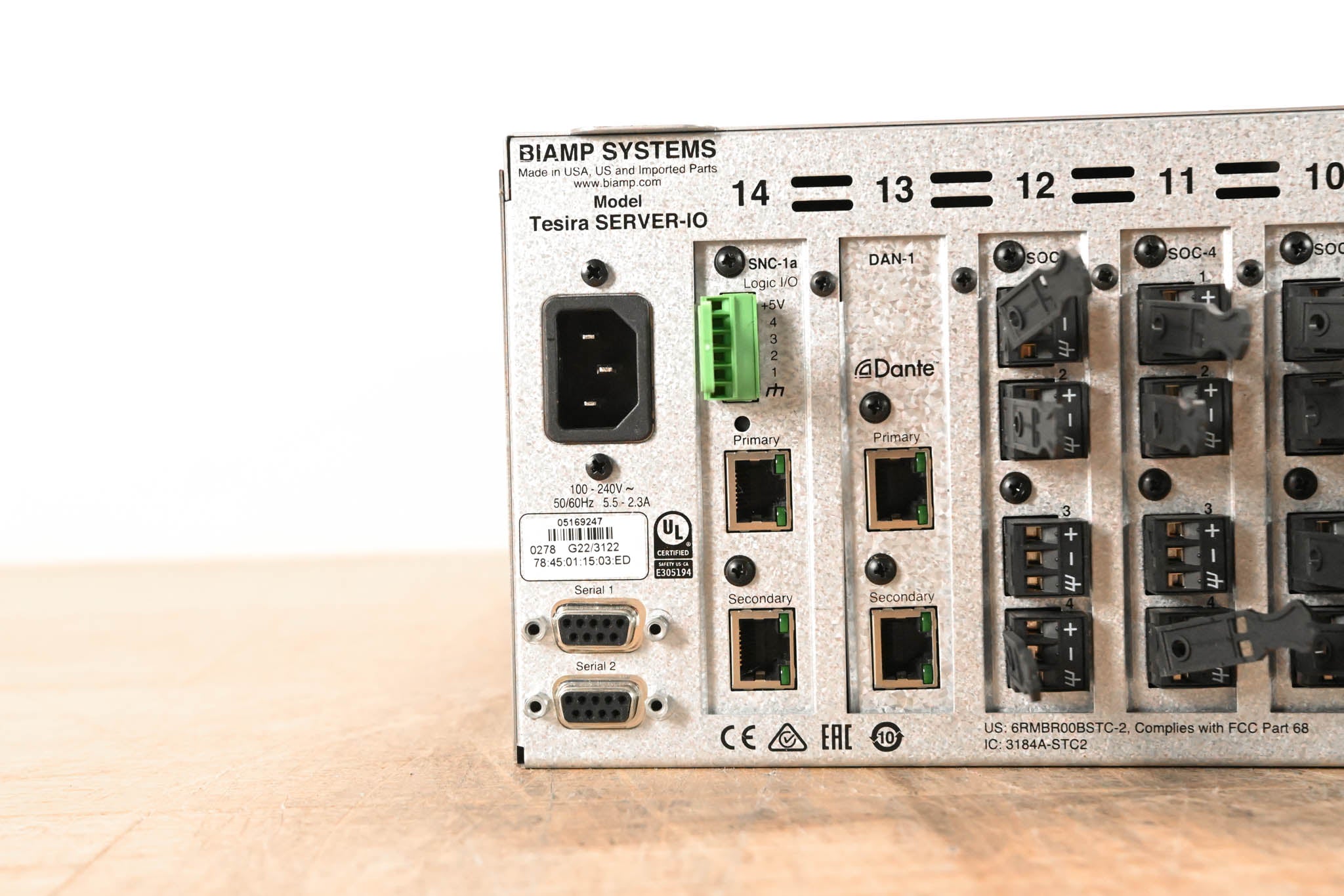 Biamp Tesira SERVER-IO Digital Audio Network Server
