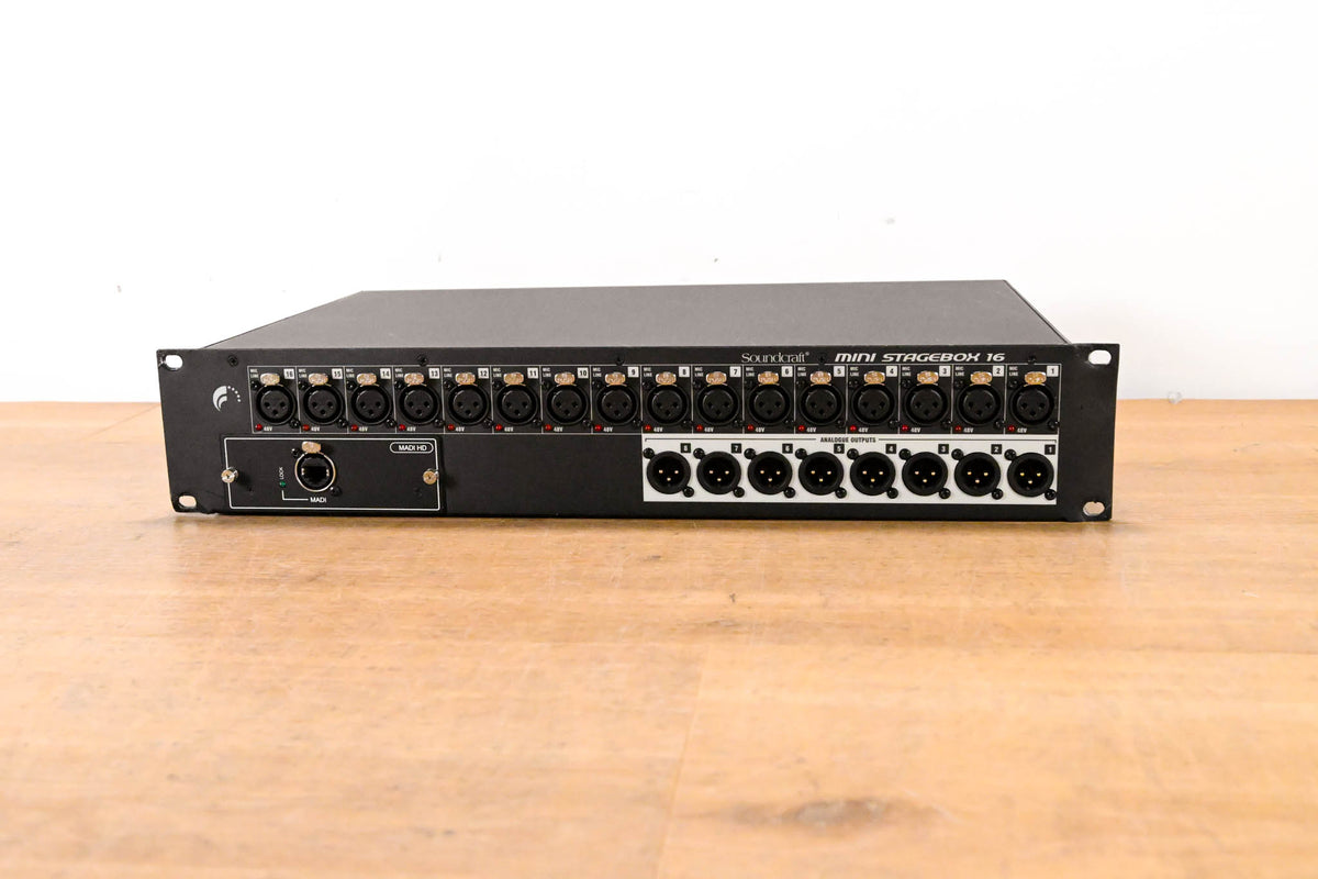 Soundcraft Mini Stagebox 16R Cat 5 16-CH Digital Stage Box w/ MADI Card