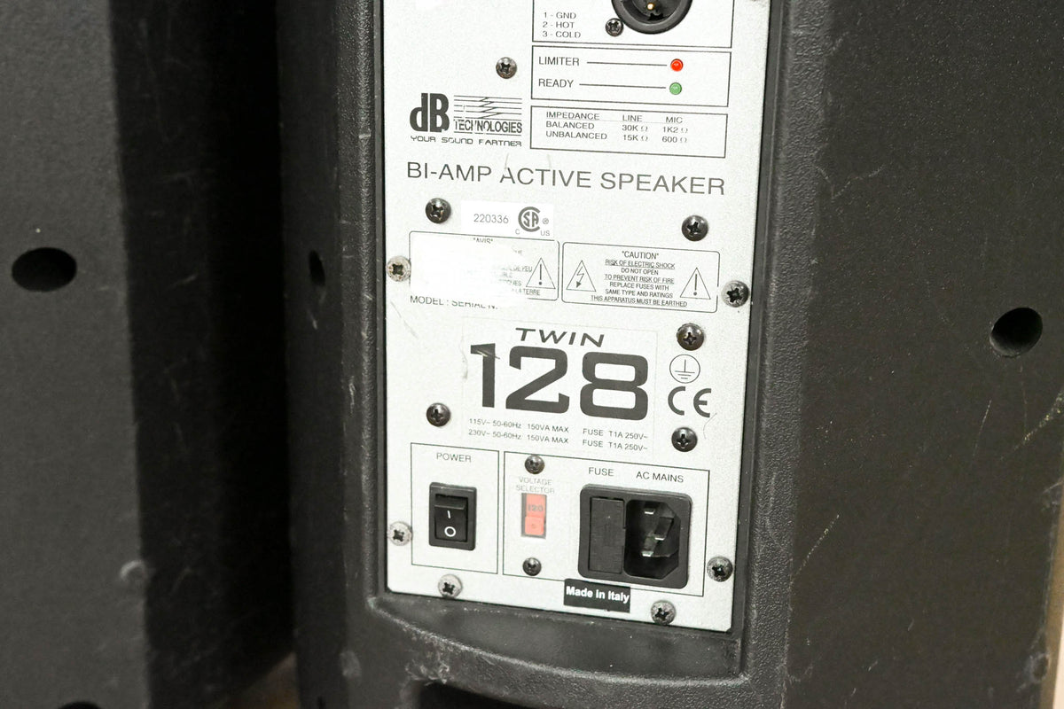 dBTechnologies Twin 128 Active 2-Way Stage Monitor (PAIR)