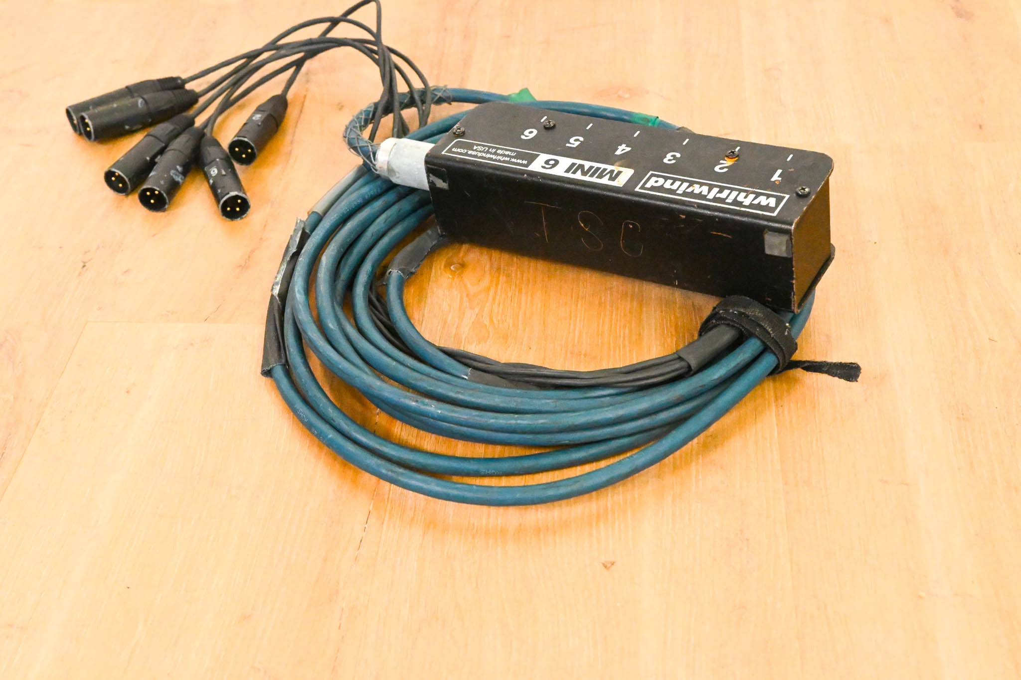 Whirlwind MS-6-M-NR-025 Mini 6 6-Channel Low-Profile Drop Snake - 25 ft