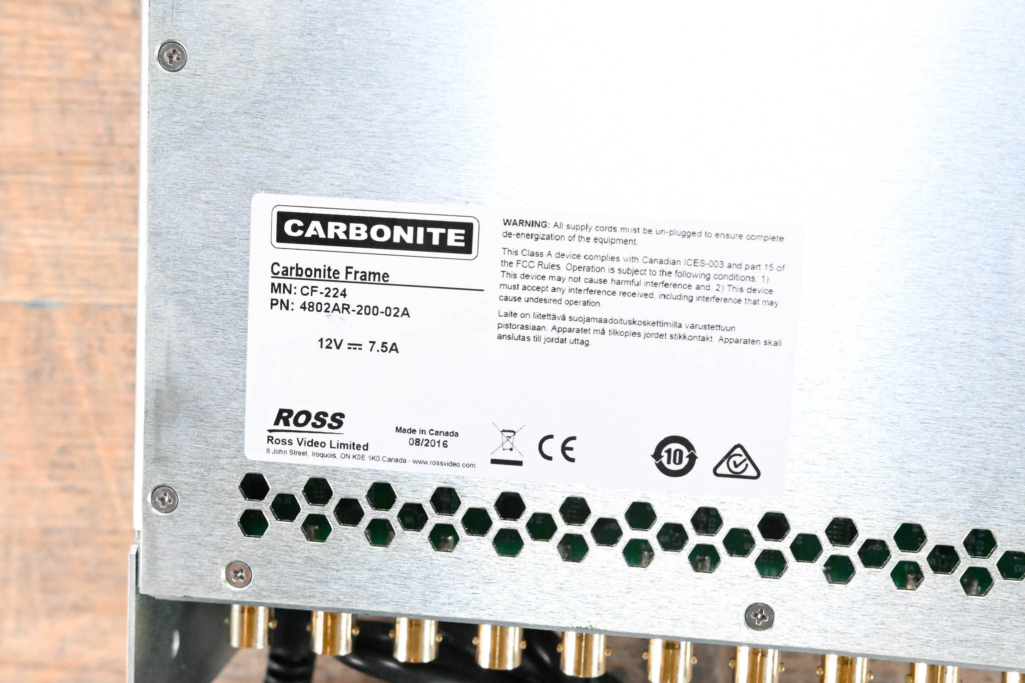 Ross 4802AR-200-02A Carbonite Frame