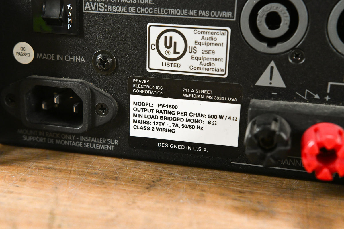 Peavey PV1500 2-Channel Power Amplifier
