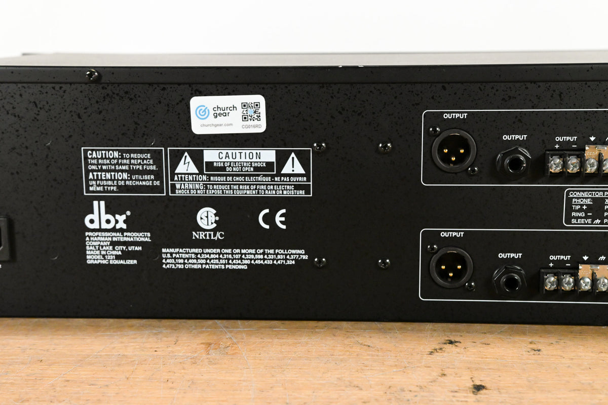 dbx 1231 Dual-Channel 31-Band Graphic Equalizer