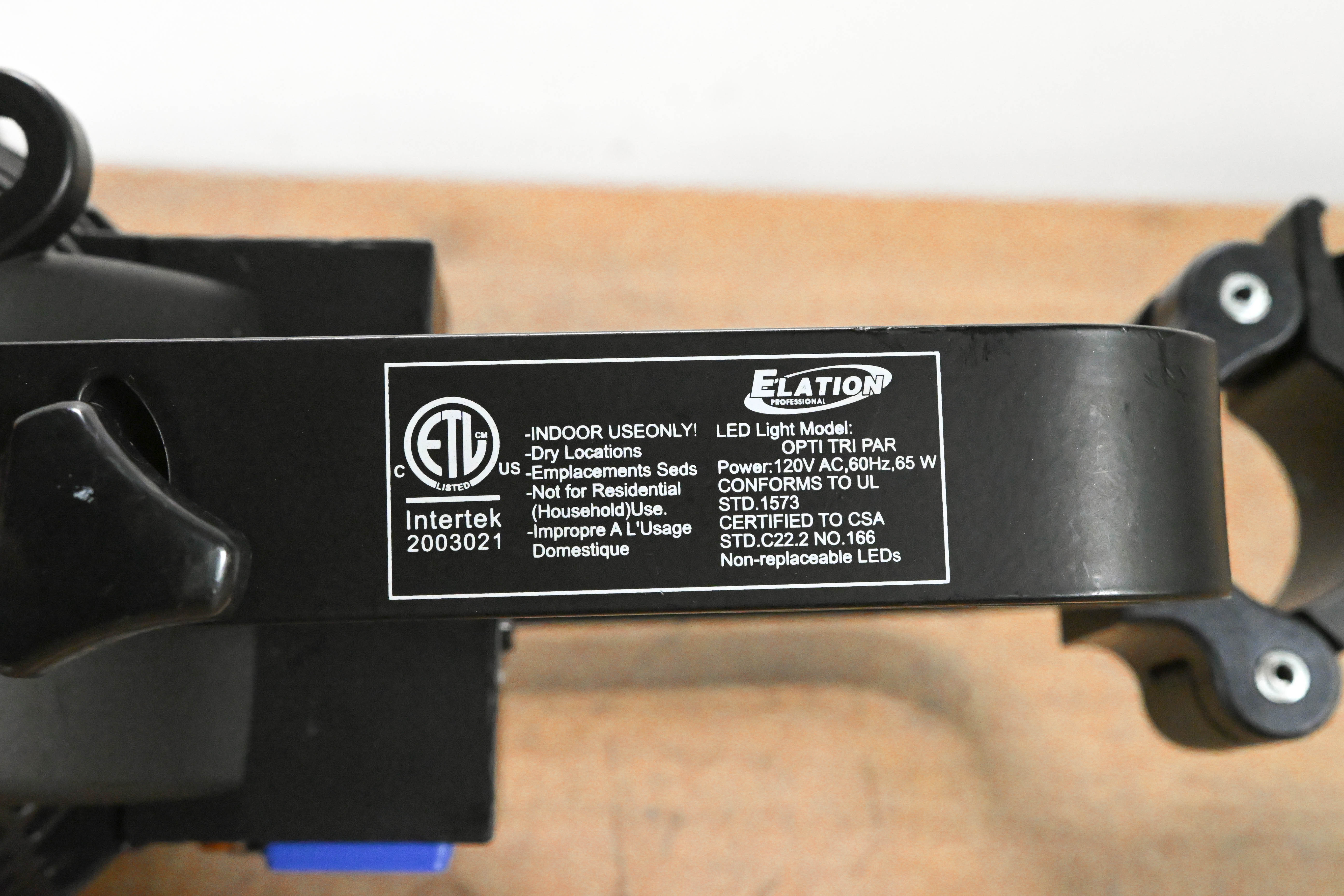Elation OPTI TRI PAR 18 x 3W Tri Color LED Par