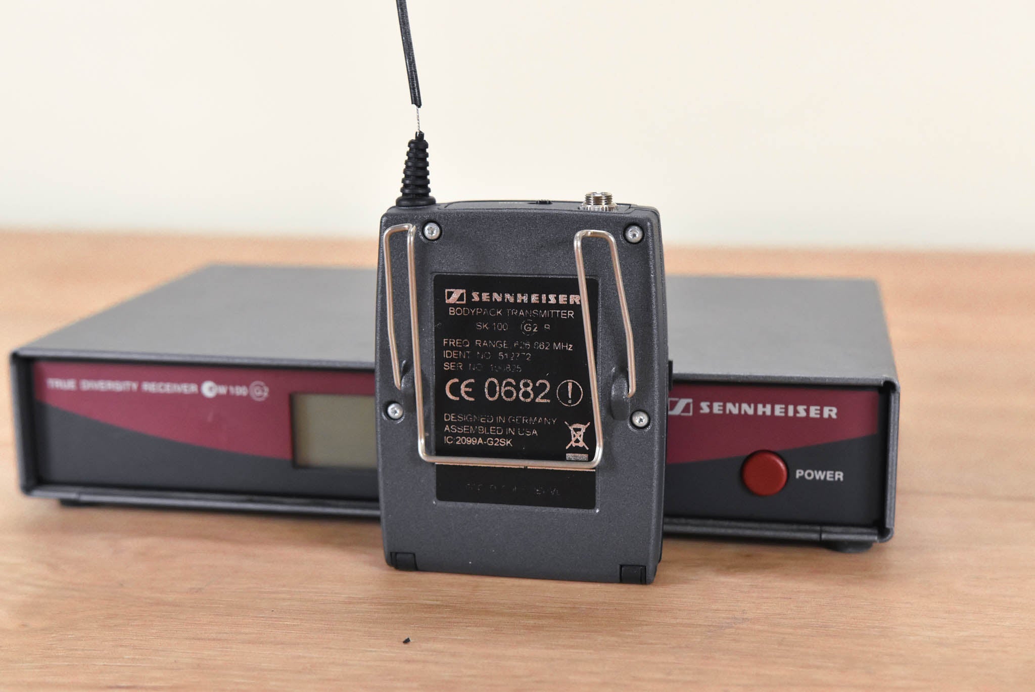 Sennheiser ew 100 G2 Beltpack Wireless System 626-662MHz NO POWER SUPPLY