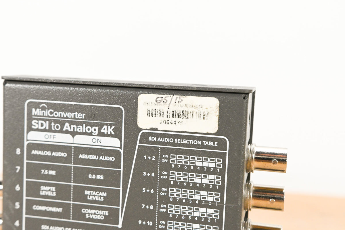 Blackmagic Design Mini Converter SDI to Analog 4K (NO POWER SUPPLY)